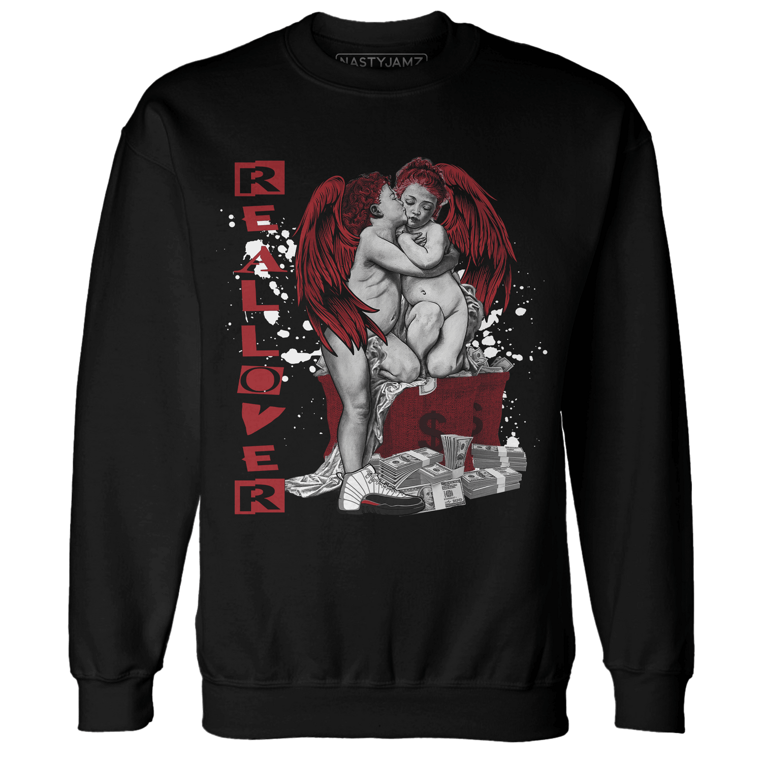 Retro Red Taxi 12s Sweatshirt Match Real Lover Angel - NastyJamz