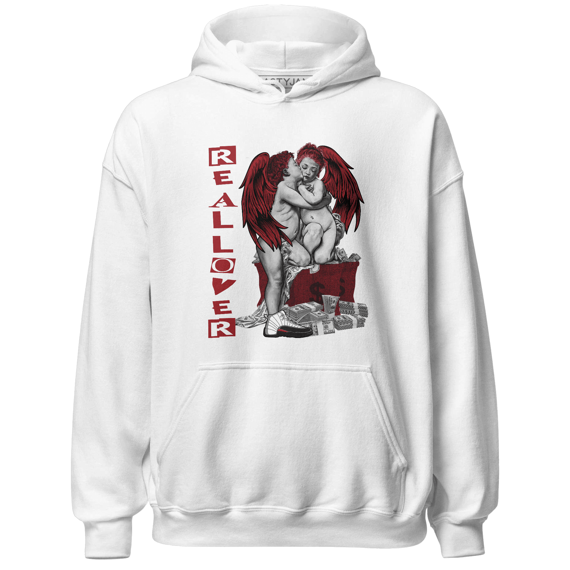 Retro Red Taxi 12s Hoodie Match Real Lover Angel - NastyJamz