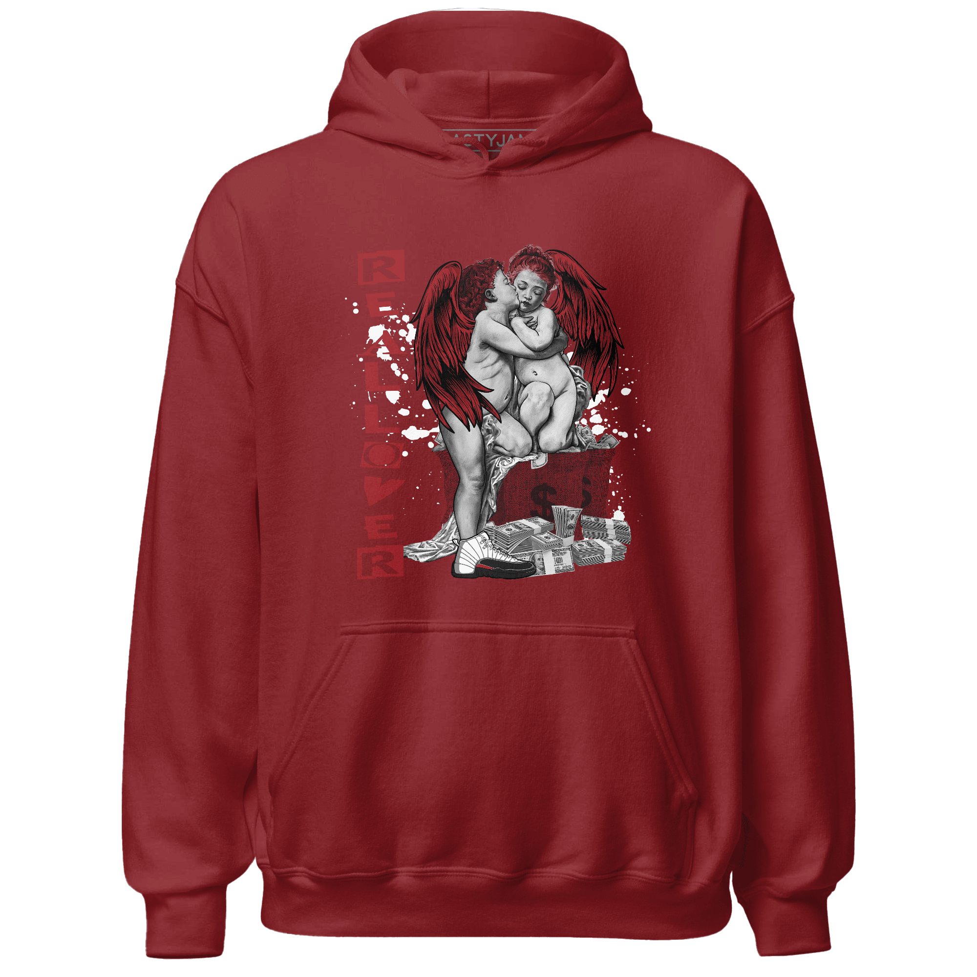 Retro Red Taxi 12s Hoodie Match Real Lover Angel - NastyJamz