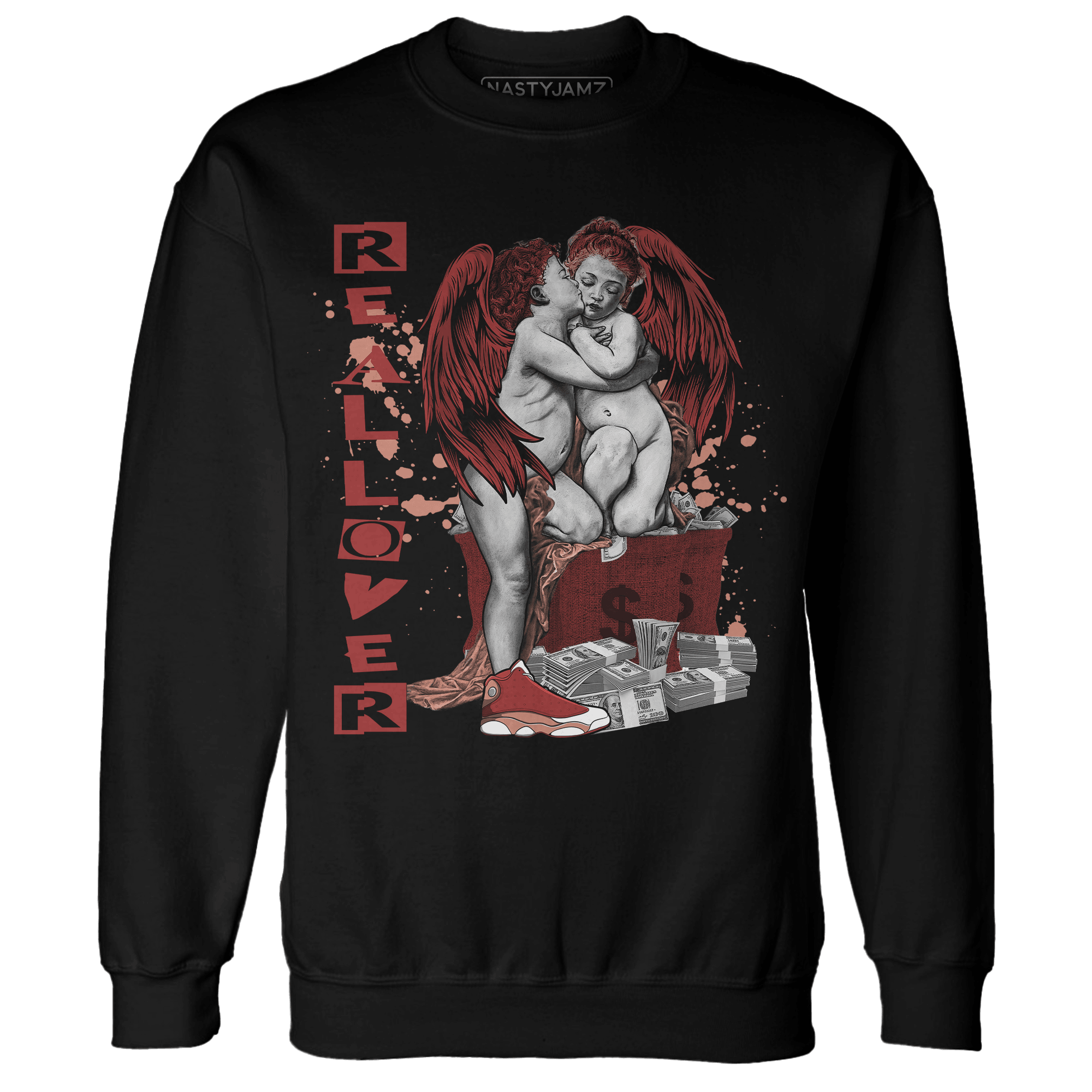 Dune Red 13s Sweatshirt Match Real Lover Angel - NastyJamz