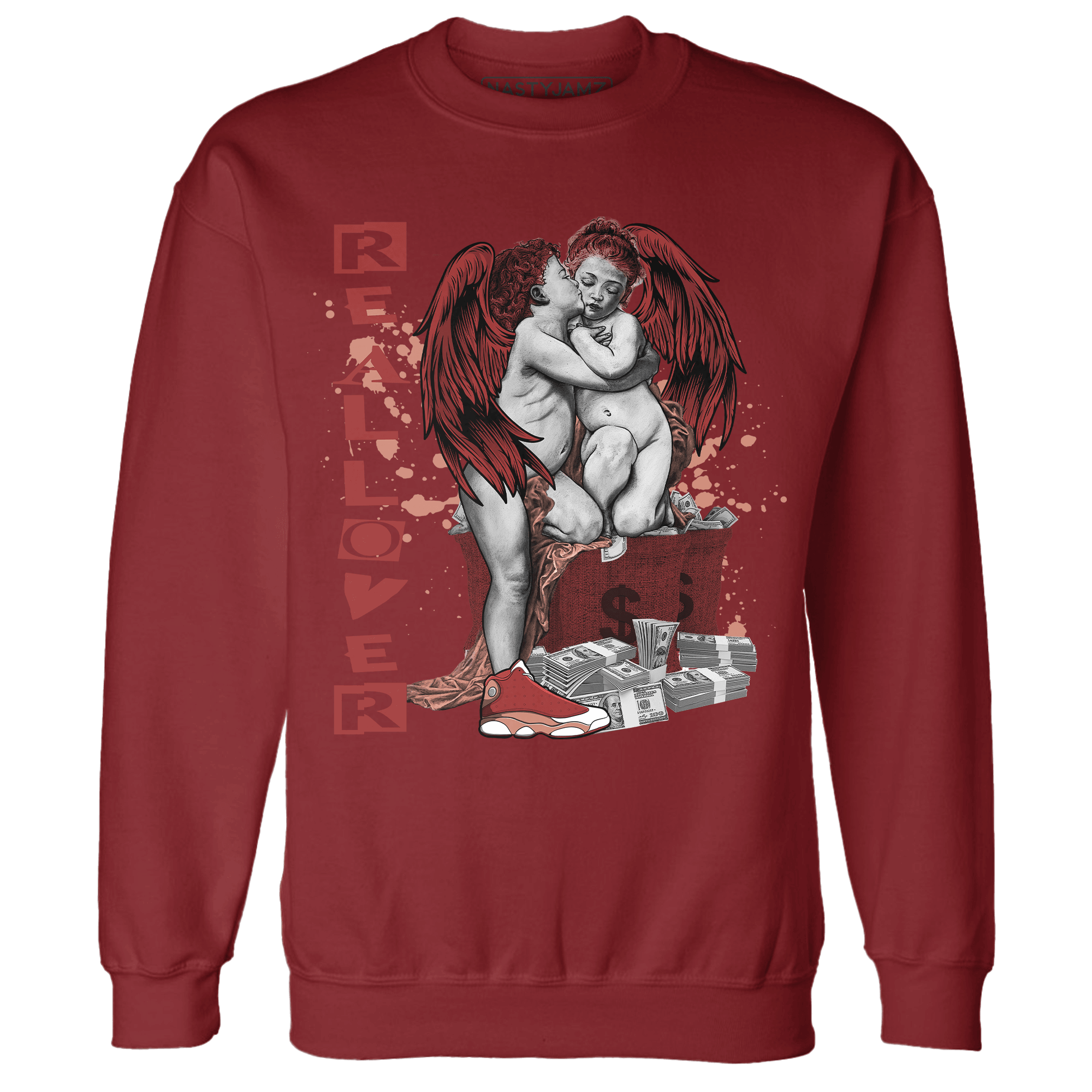 Dune Red 13s Sweatshirt Match Real Lover Angel - NastyJamz