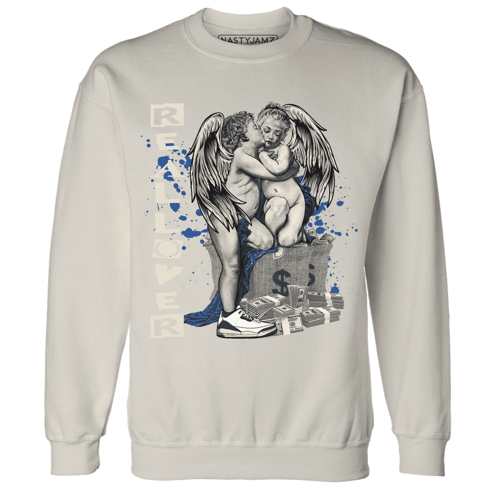 Quaiii 54 3s Sweatshirt Match Real Lover Angel - NastyJamz