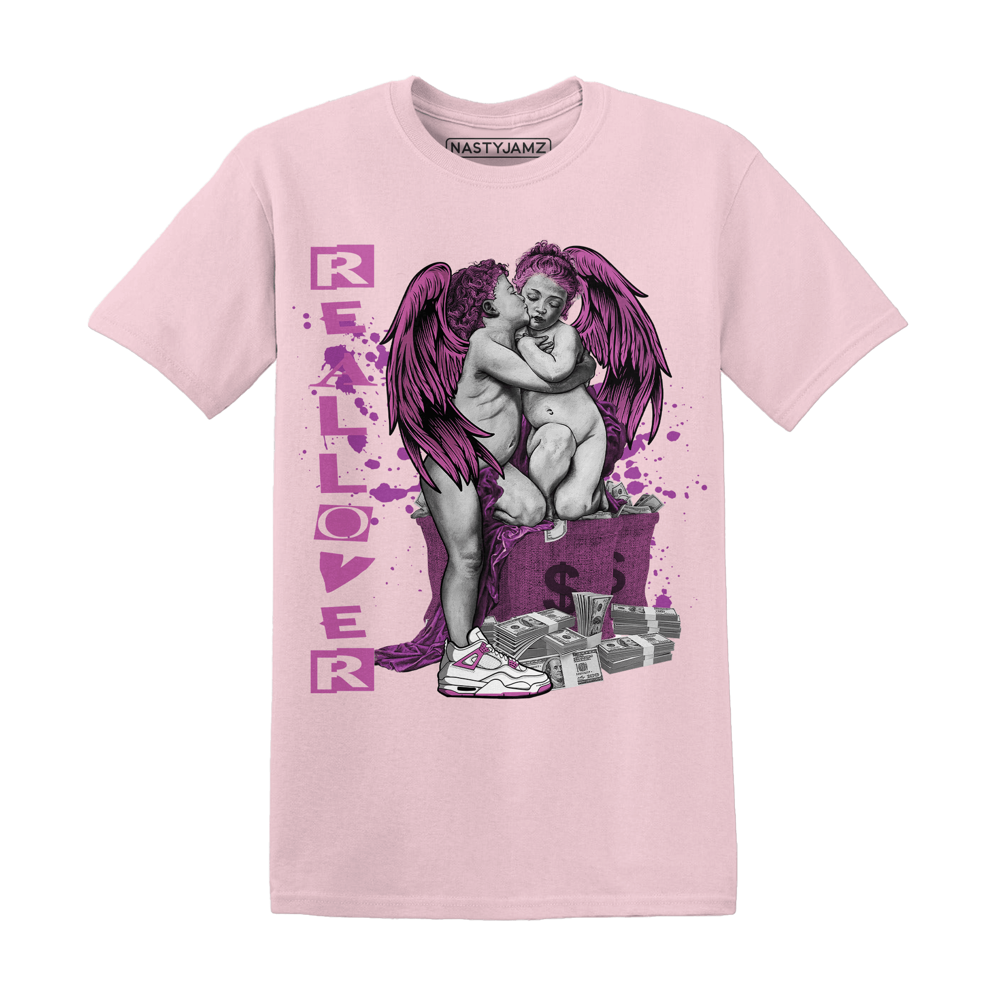 GS Hyper Violet 4s T Shirt Match Real Lover Angel - NastyJamz