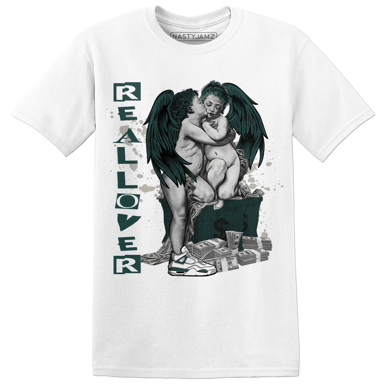 Oxidized Green 4s T Shirt Match Real Lover Angel - NastyJamz