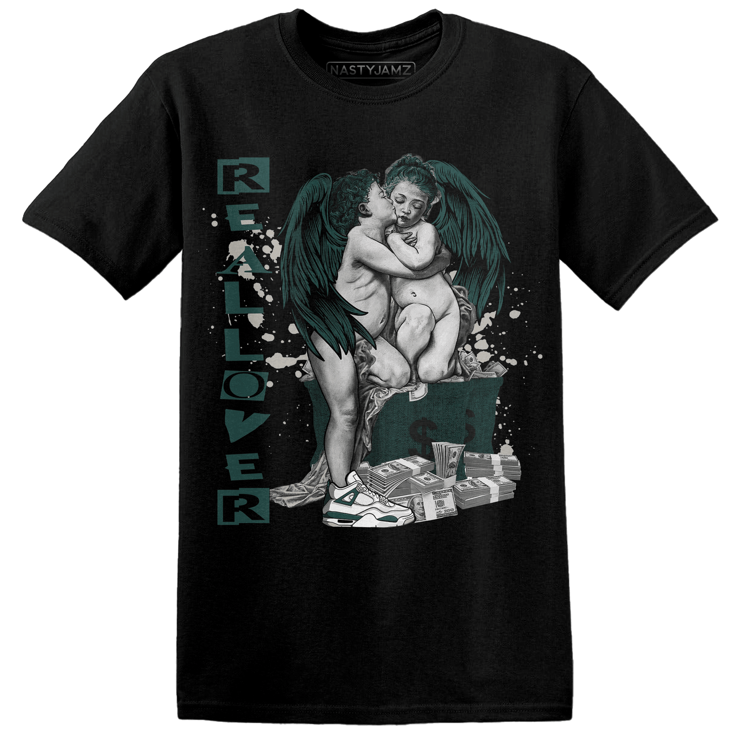 Oxidized Green 4s T Shirt Match Real Lover Angel - NastyJamz
