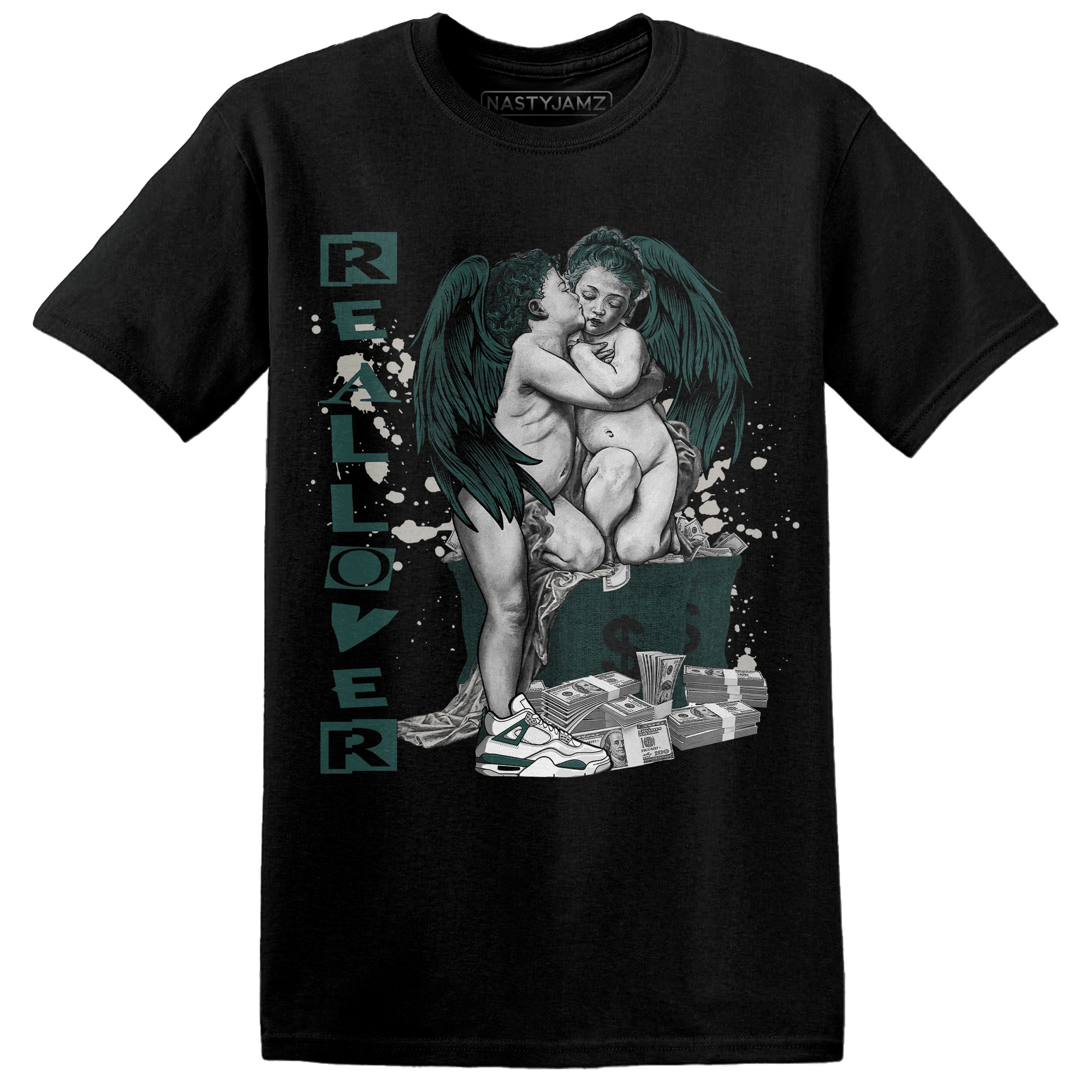 Oxidized Green 4s T Shirt Match Real Lover Angel - NastyJamz