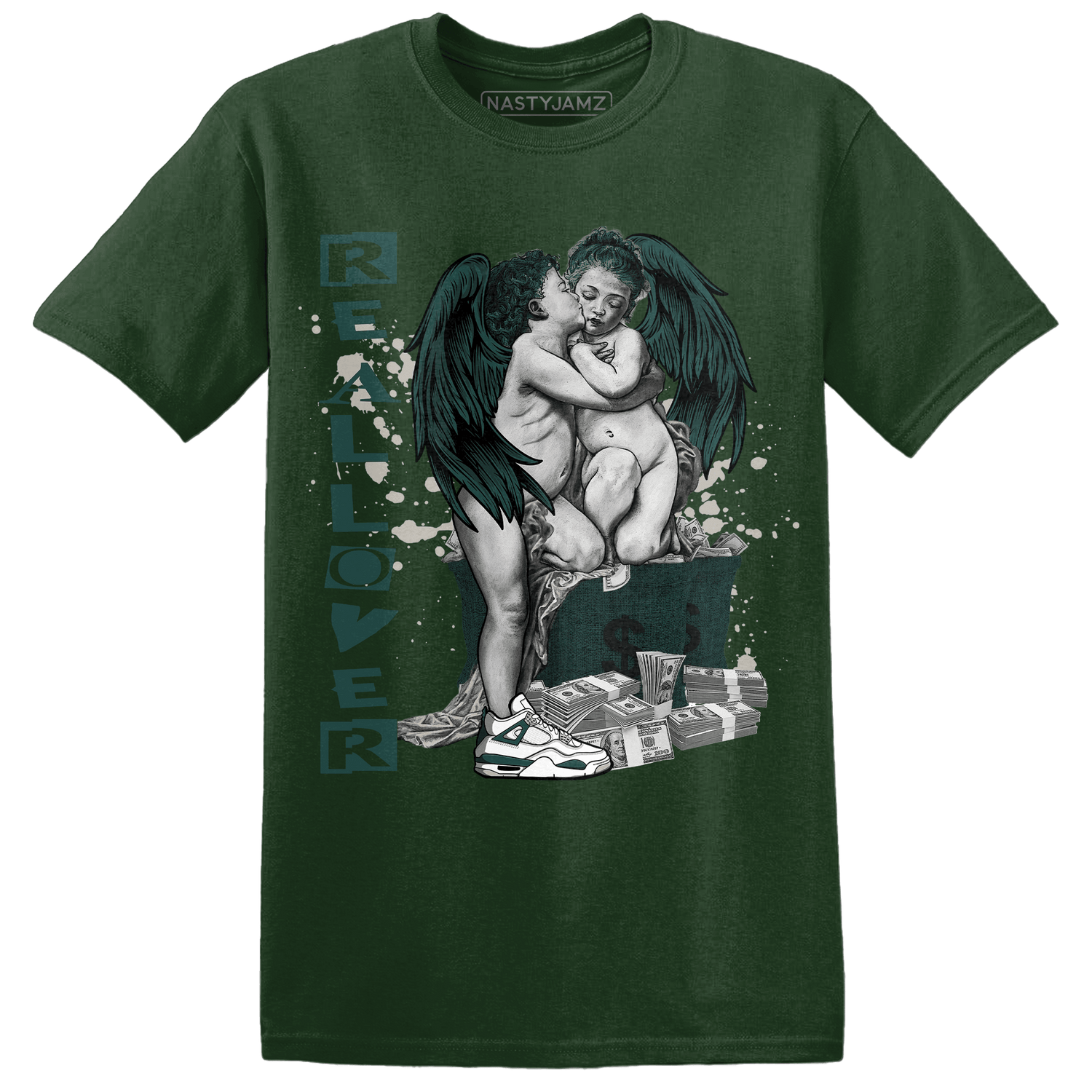 Oxidized Green 4s T Shirt Match Real Lover Angel - NastyJamz