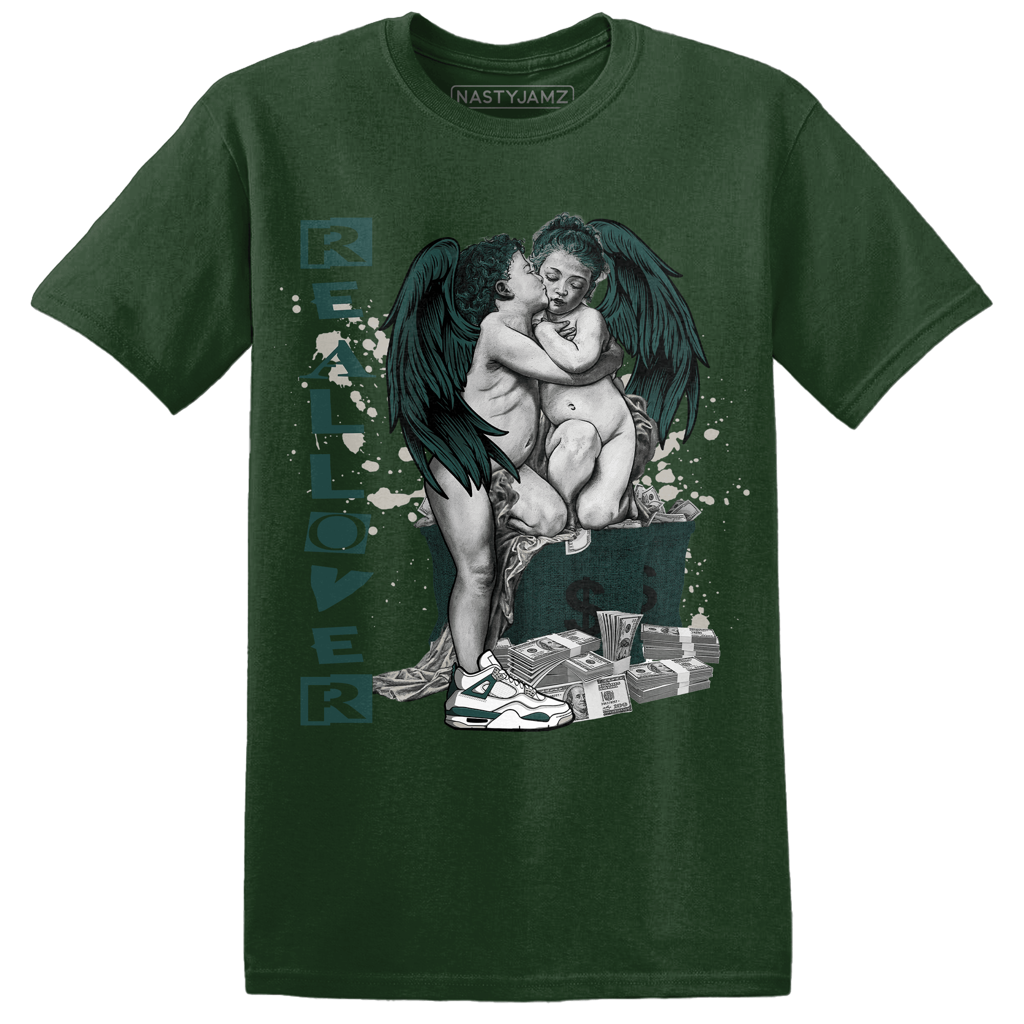 Oxidized Green 4s T Shirt Match Real Lover Angel - NastyJamz