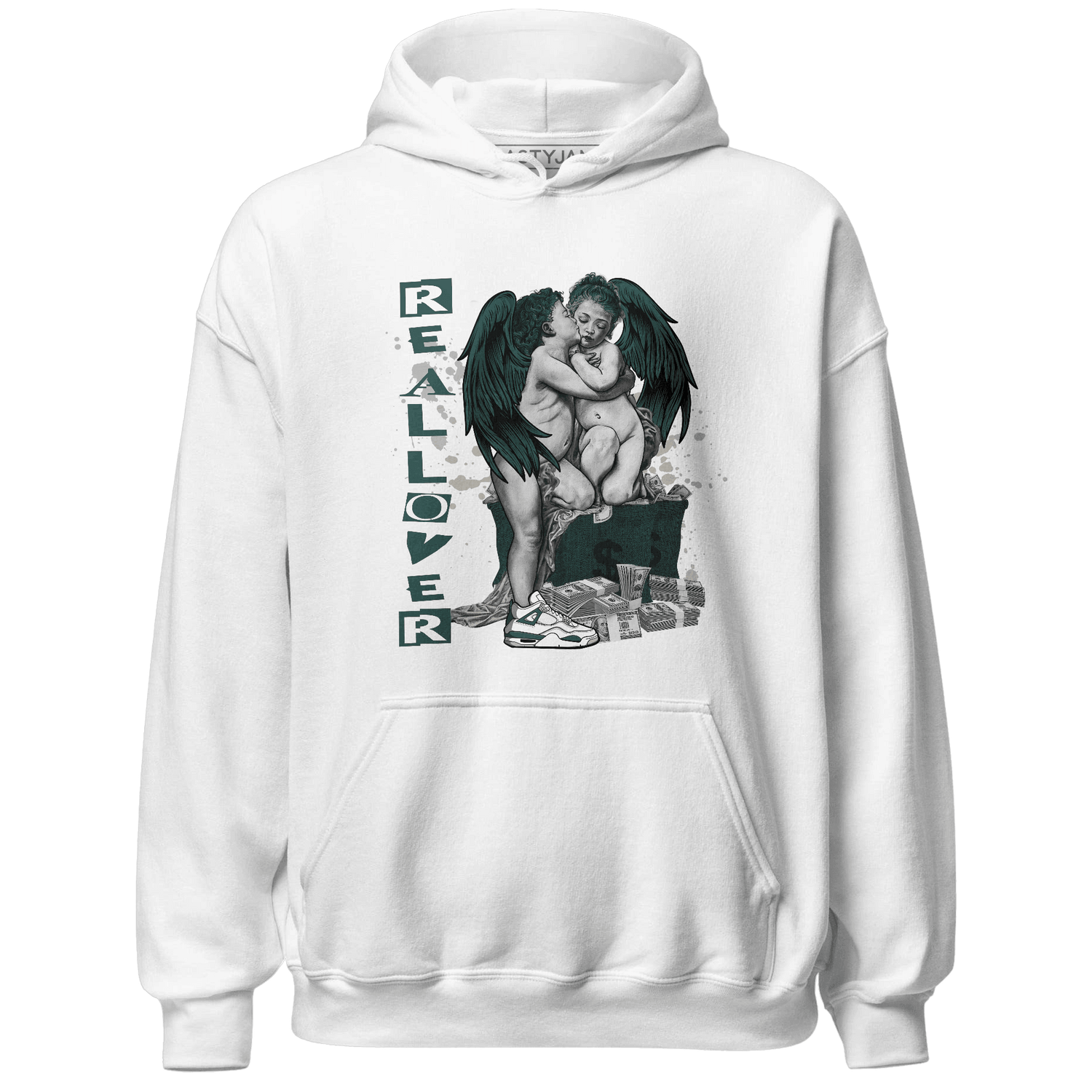 Oxidized Green 4s Hoodie Match Real Lover Angel - NastyJamz