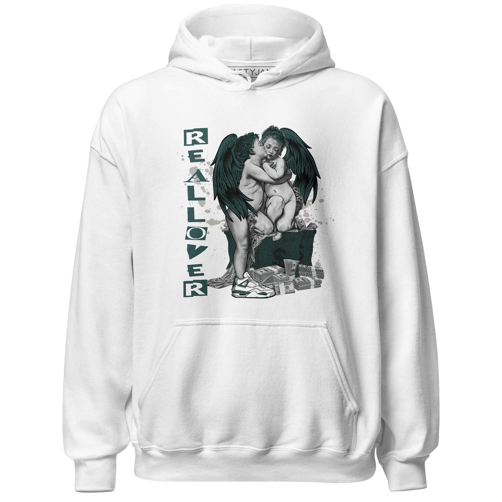 Oxidized Green 4s Hoodie Match Real Lover Angel - NastyJamz