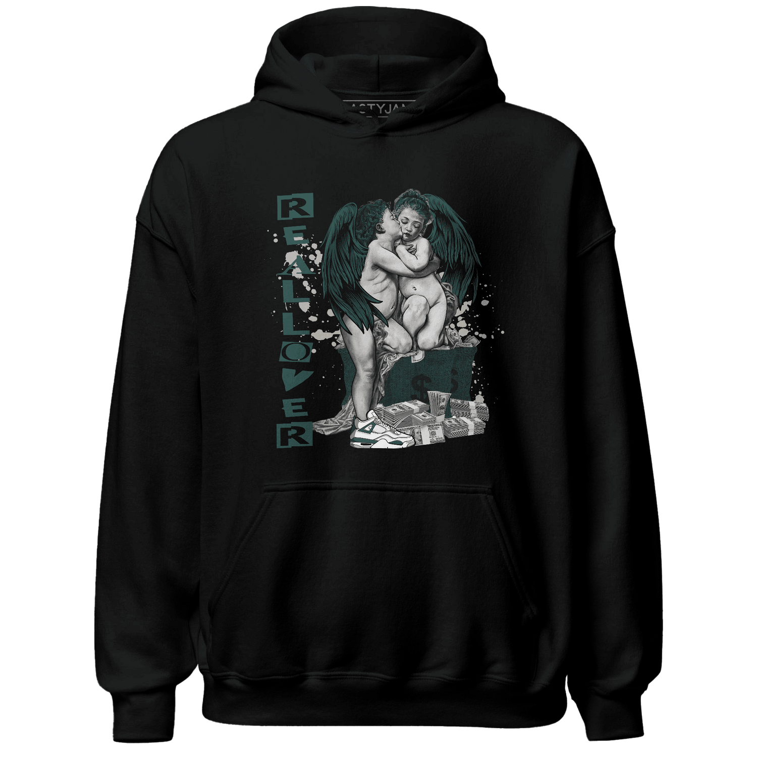 Oxidized Green 4s Hoodie Match Real Lover Angel - NastyJamz