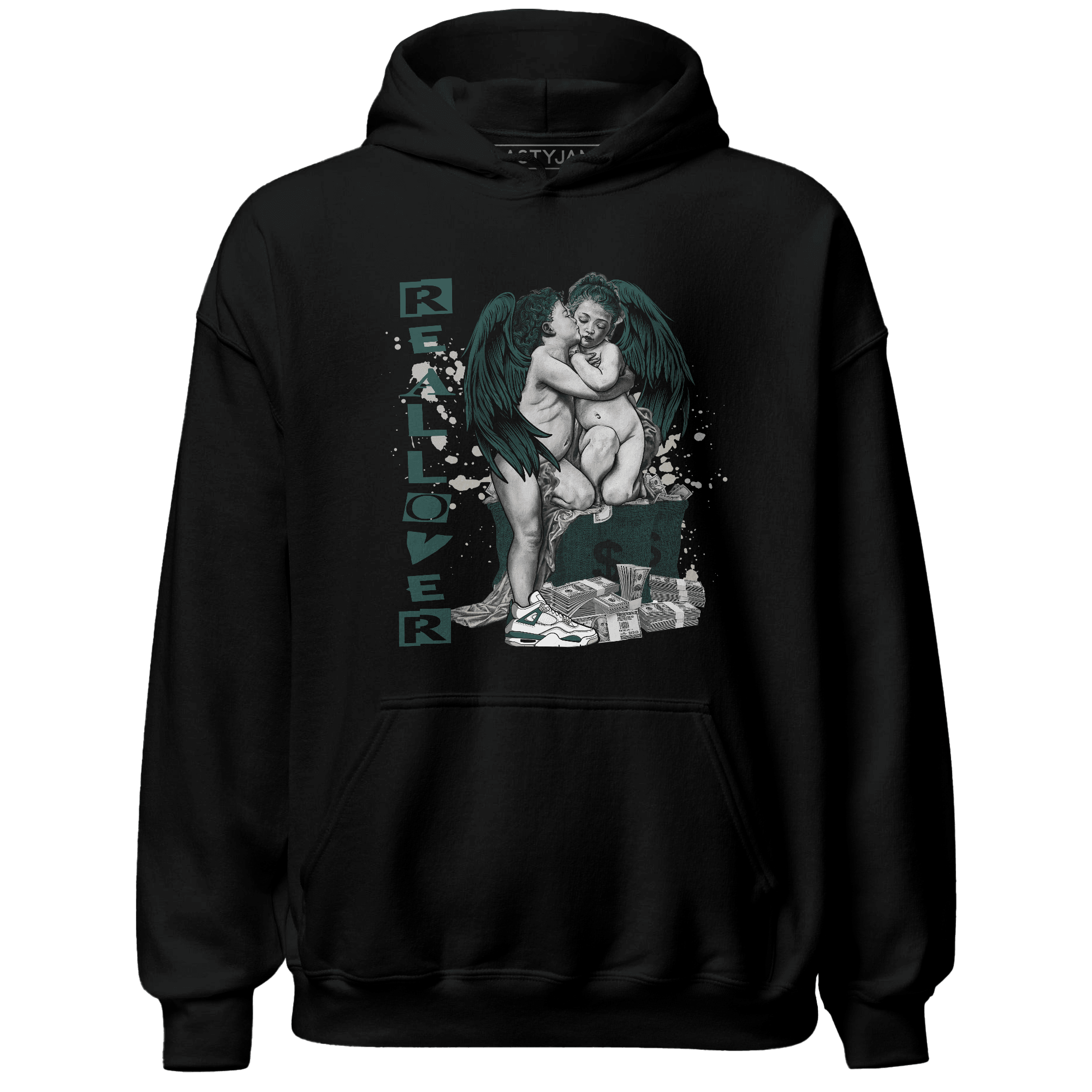 Oxidized Green 4s Hoodie Match Real Lover Angel - NastyJamz