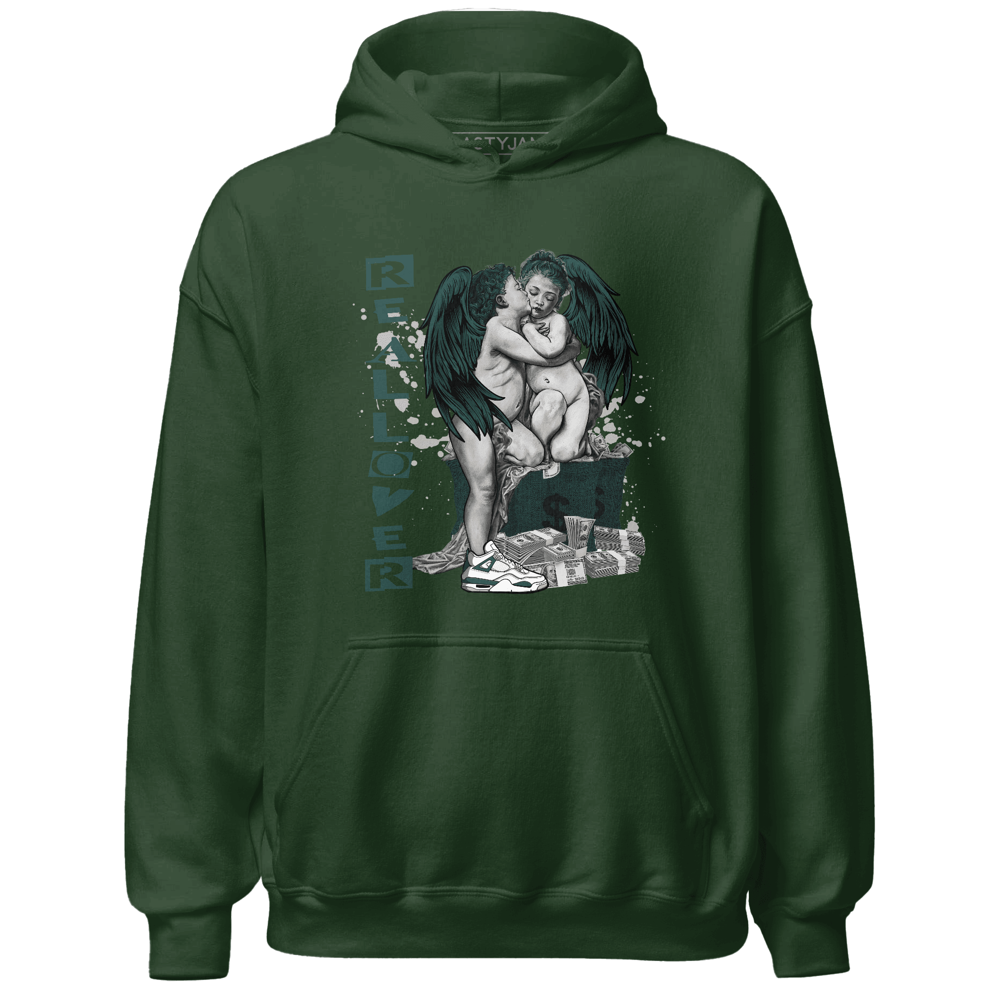 Oxidized Green 4s Hoodie Match Real Lover Angel - NastyJamz