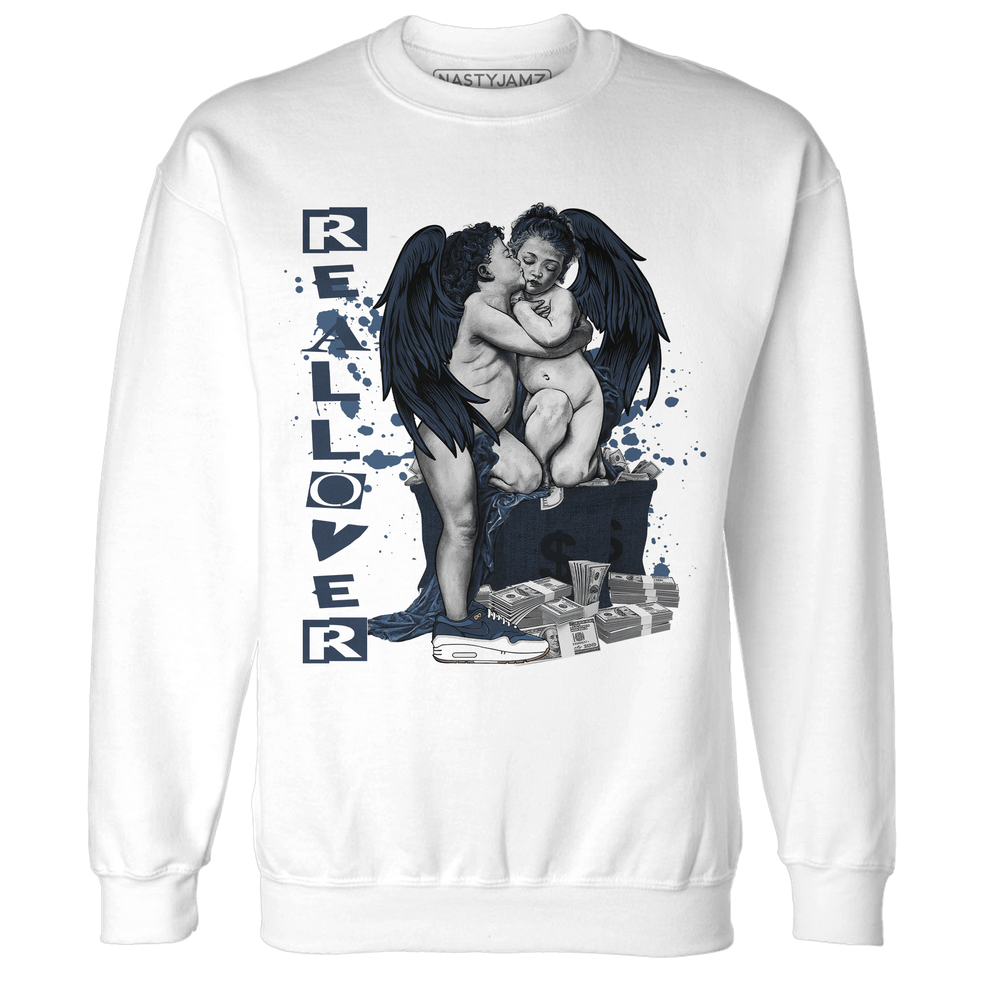AM 1 86 Jackie Robinson Sweatshirt Match Real Lover Angel - NastyJamz