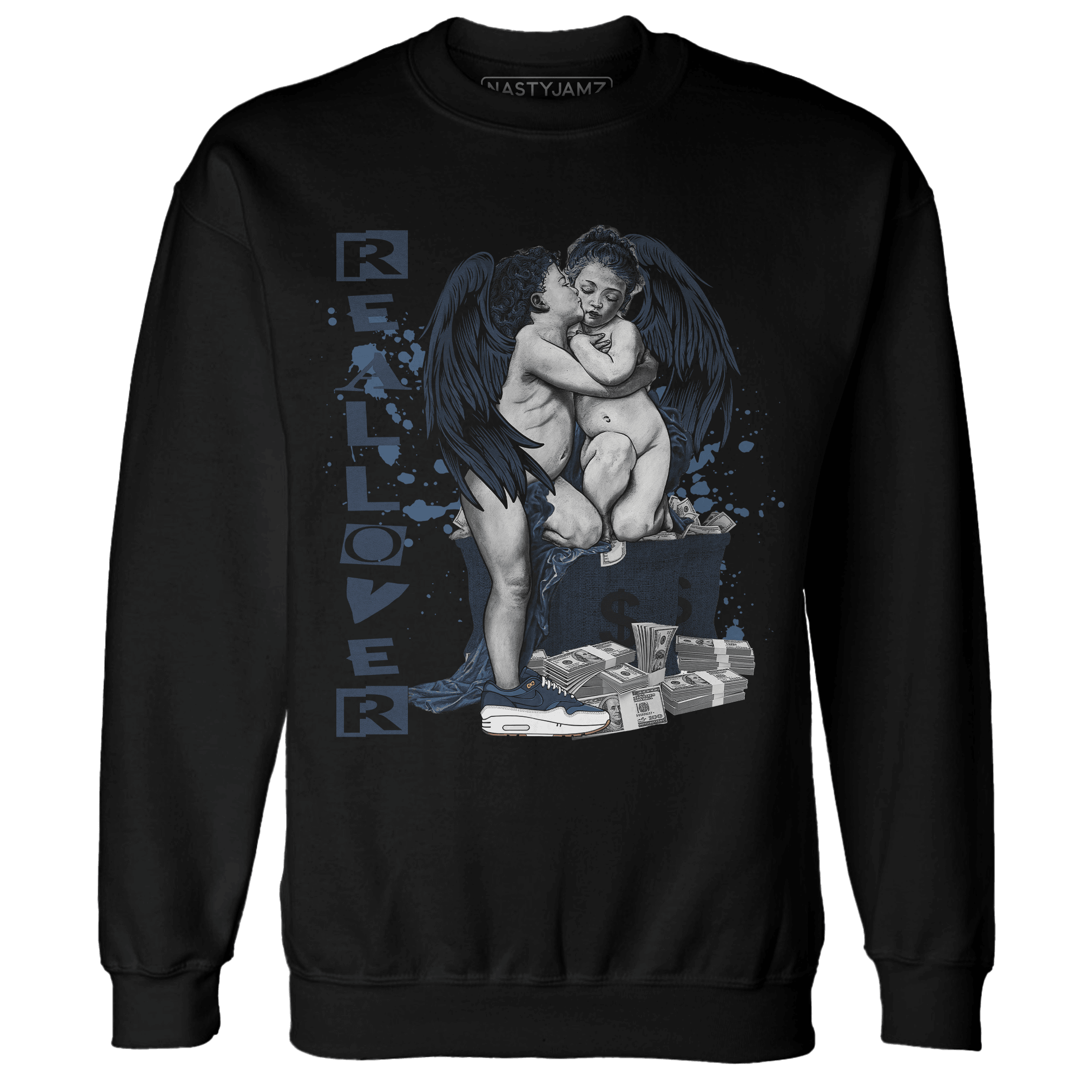 AM 1 86 Jackie Robinson Sweatshirt Match Real Lover Angel - NastyJamz