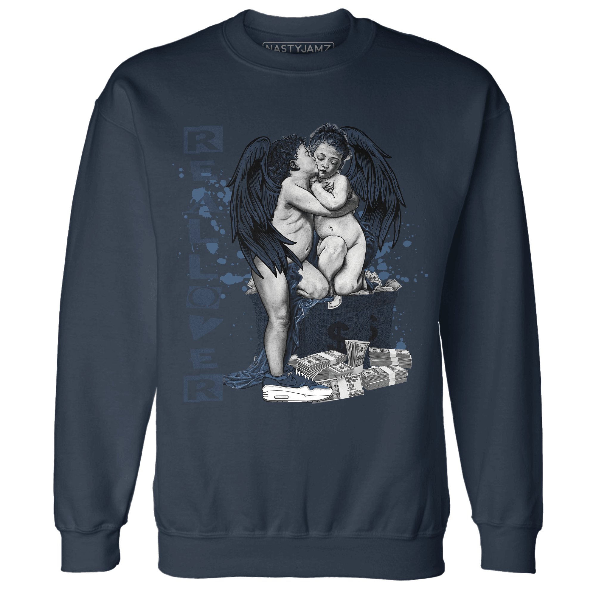 AM 1 86 Jackie Robinson Sweatshirt Match Real Lover Angel - NastyJamz