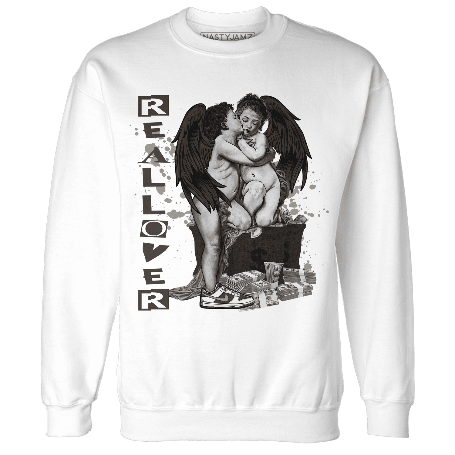Dunk Low Baroque Brown Sweatshirt Match Real Lover Angel - NastyJamz
