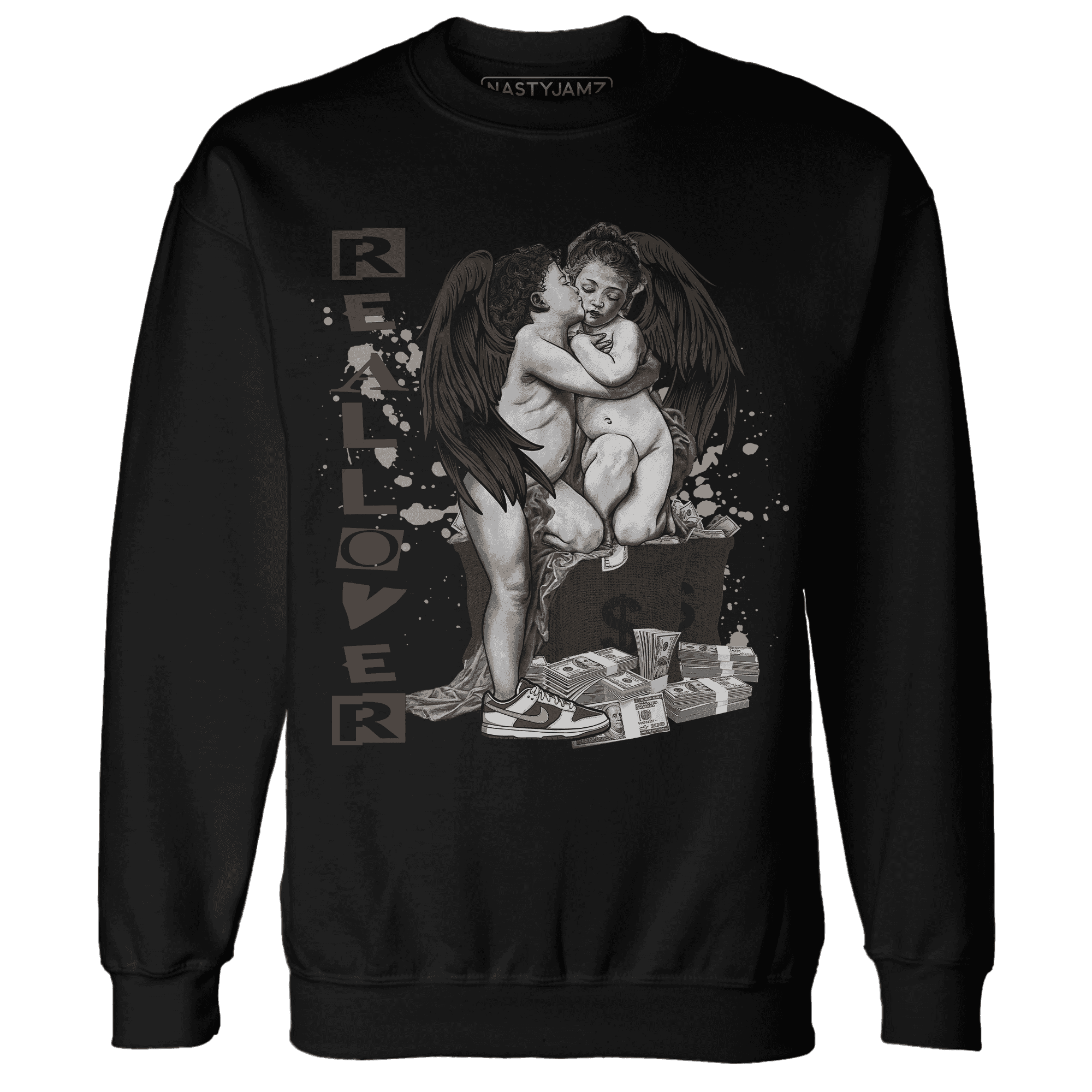 Dunk Low Baroque Brown Sweatshirt Match Real Lover Angel - NastyJamz