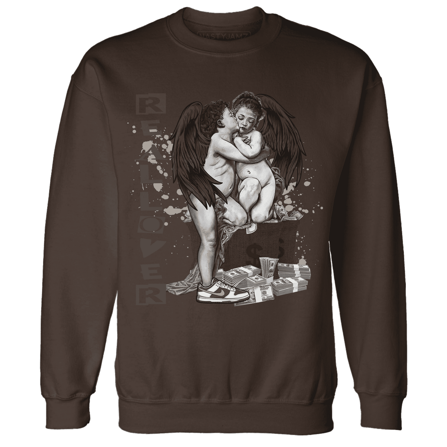 Dunk Low Baroque Brown Sweatshirt Match Real Lover Angel - NastyJamz