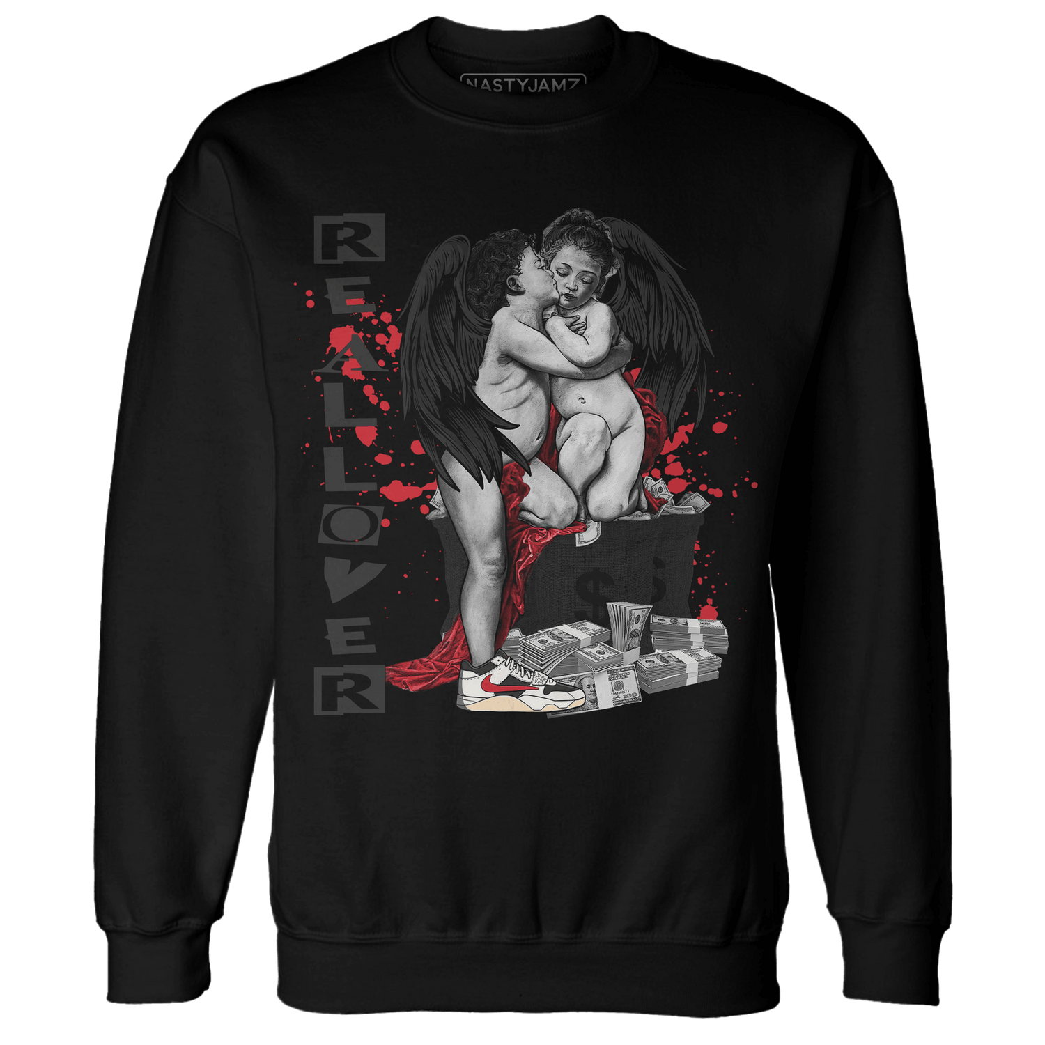 Jumman Jack University Red Sweatshirt Match Real Lover Angel - NastyJamz