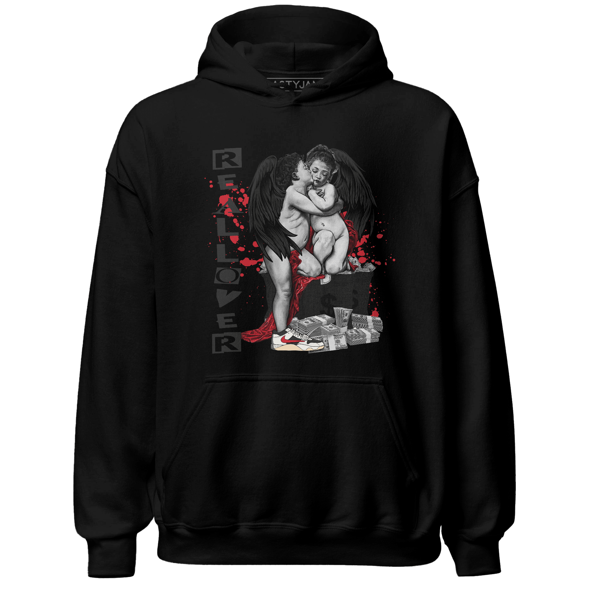 Jumman Jack University Red Hoodie Match Real Lover Angel - NastyJamz