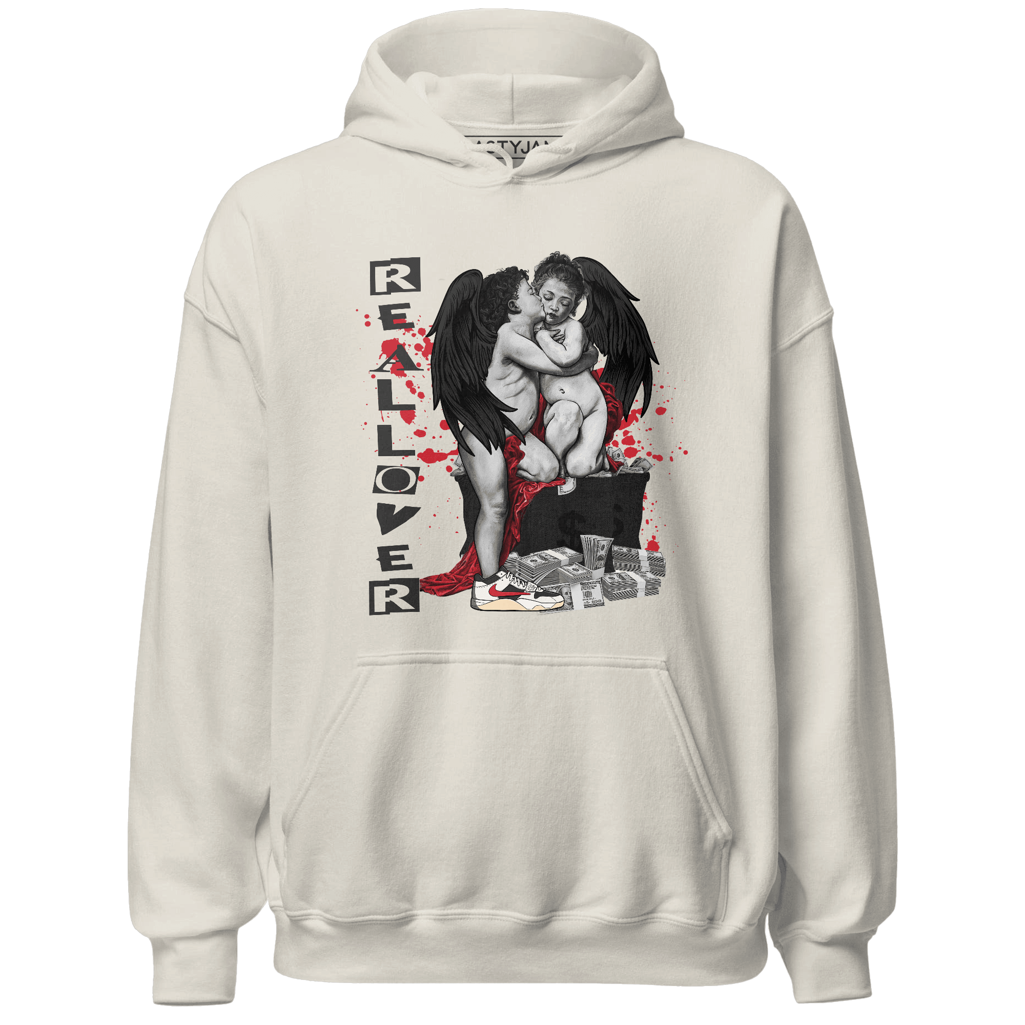 Jumman Jack University Red Hoodie Match Real Lover Angel - NastyJamz