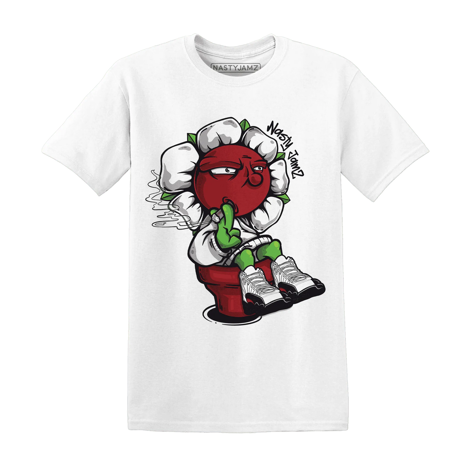 Retro-Red-Taxi-12s-T-Shirt-Match-Rebel-Bloom