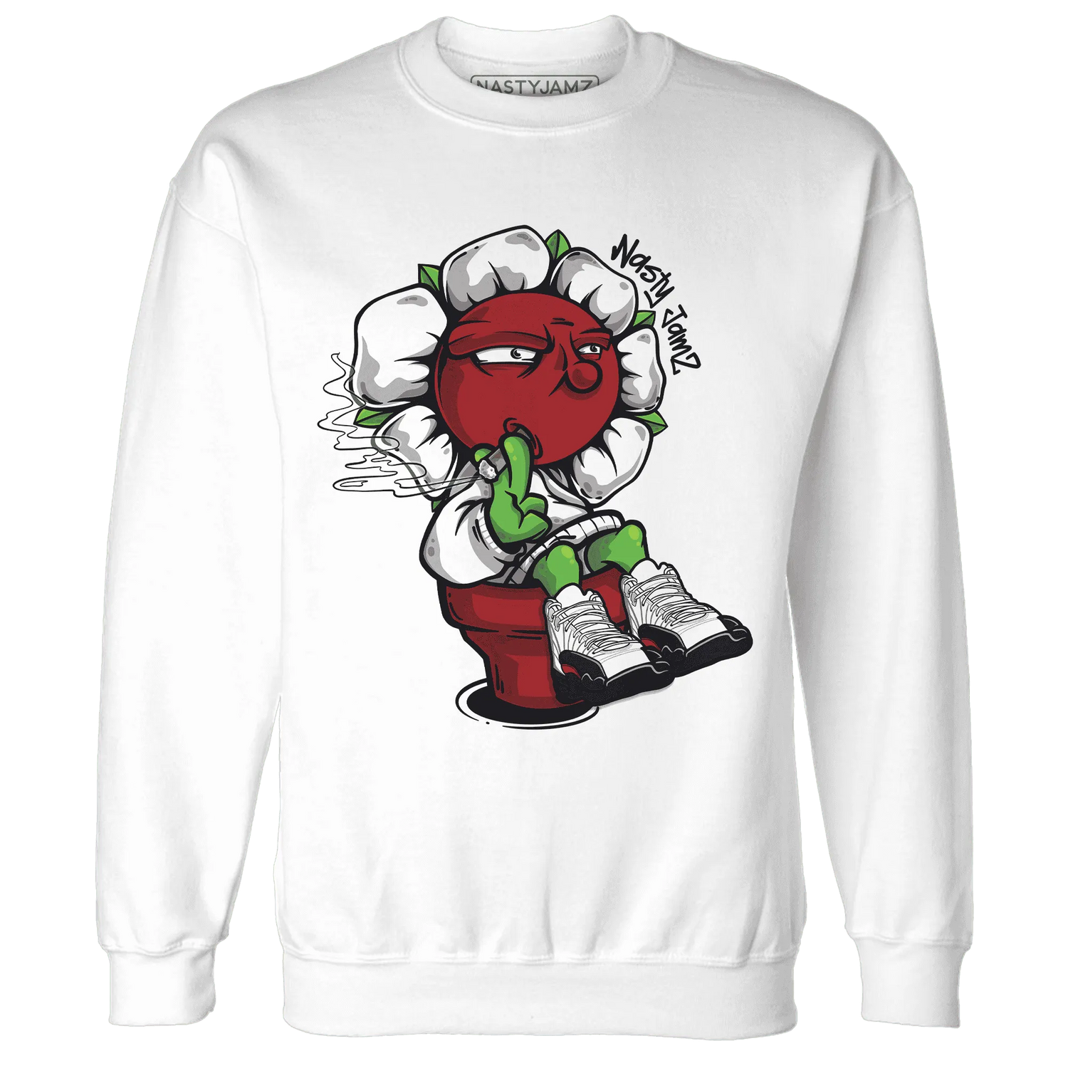 Retro-Red-Taxi-12s-Sweatshirt-Match-Rebel-Bloom