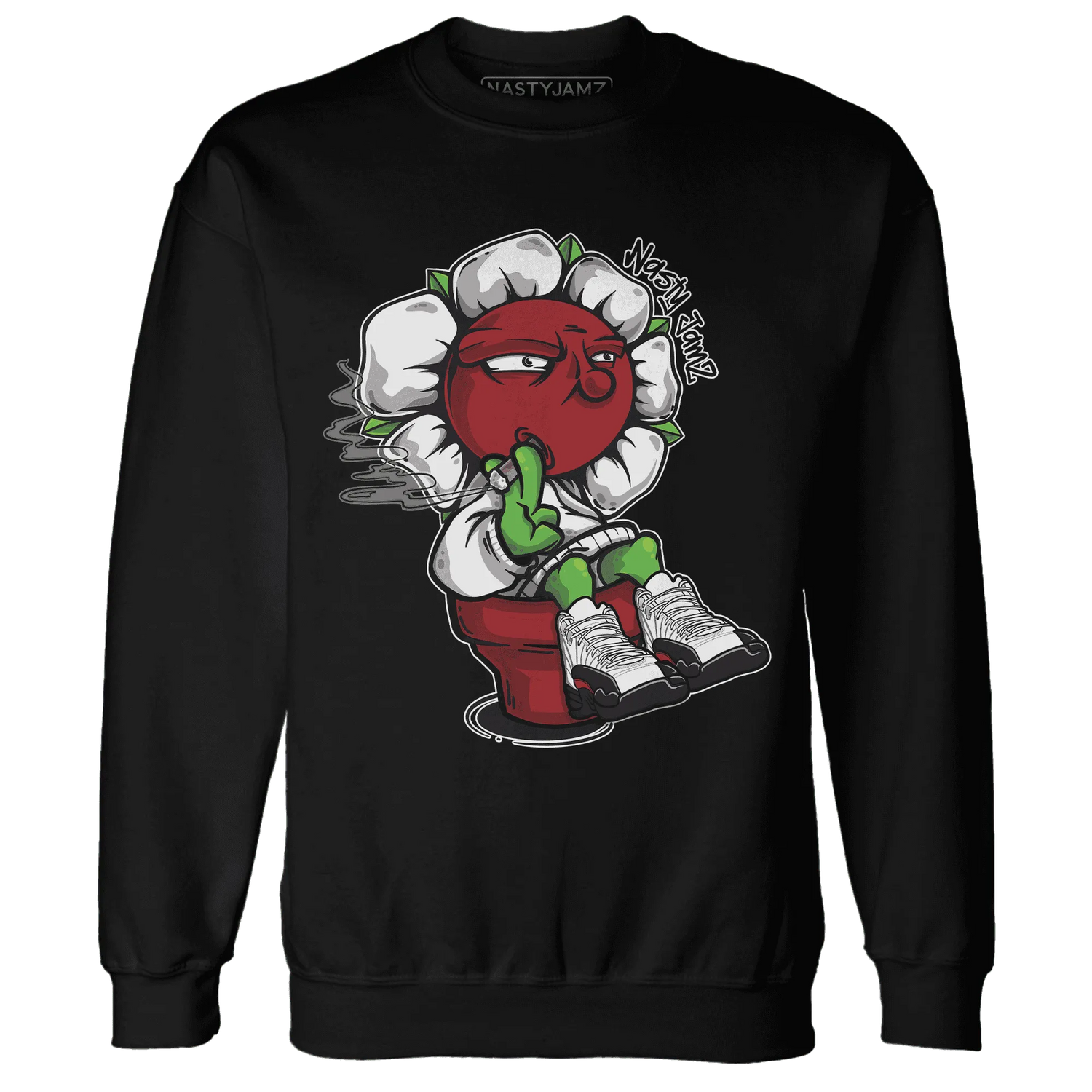 Retro-Red-Taxi-12s-Sweatshirt-Match-Rebel-Bloom