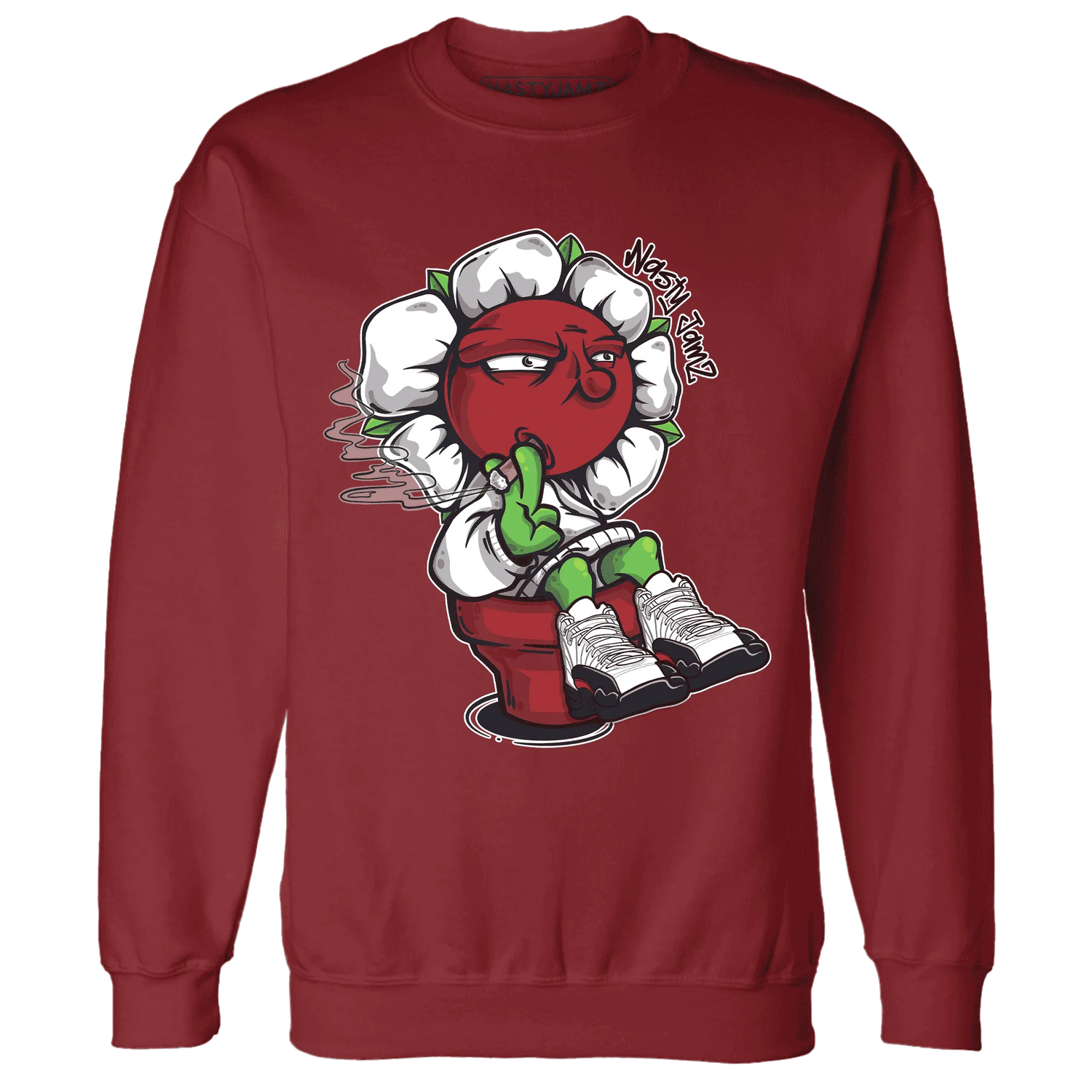 Retro-Red-Taxi-12s-Sweatshirt-Match-Rebel-Bloom