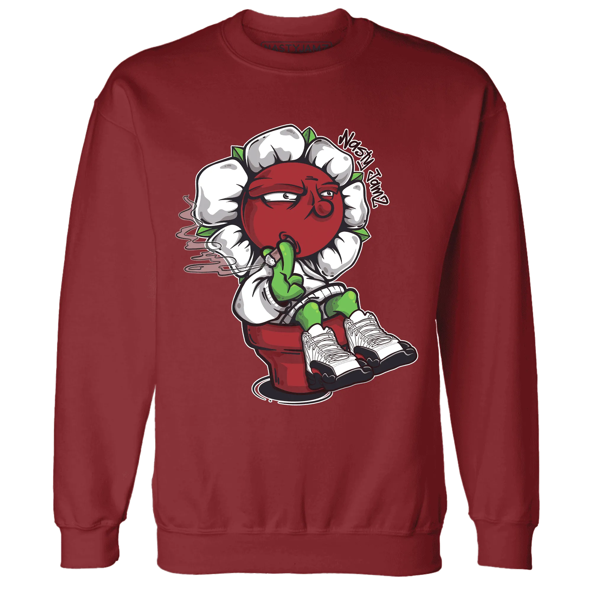 Retro-Red-Taxi-12s-Sweatshirt-Match-Rebel-Bloom