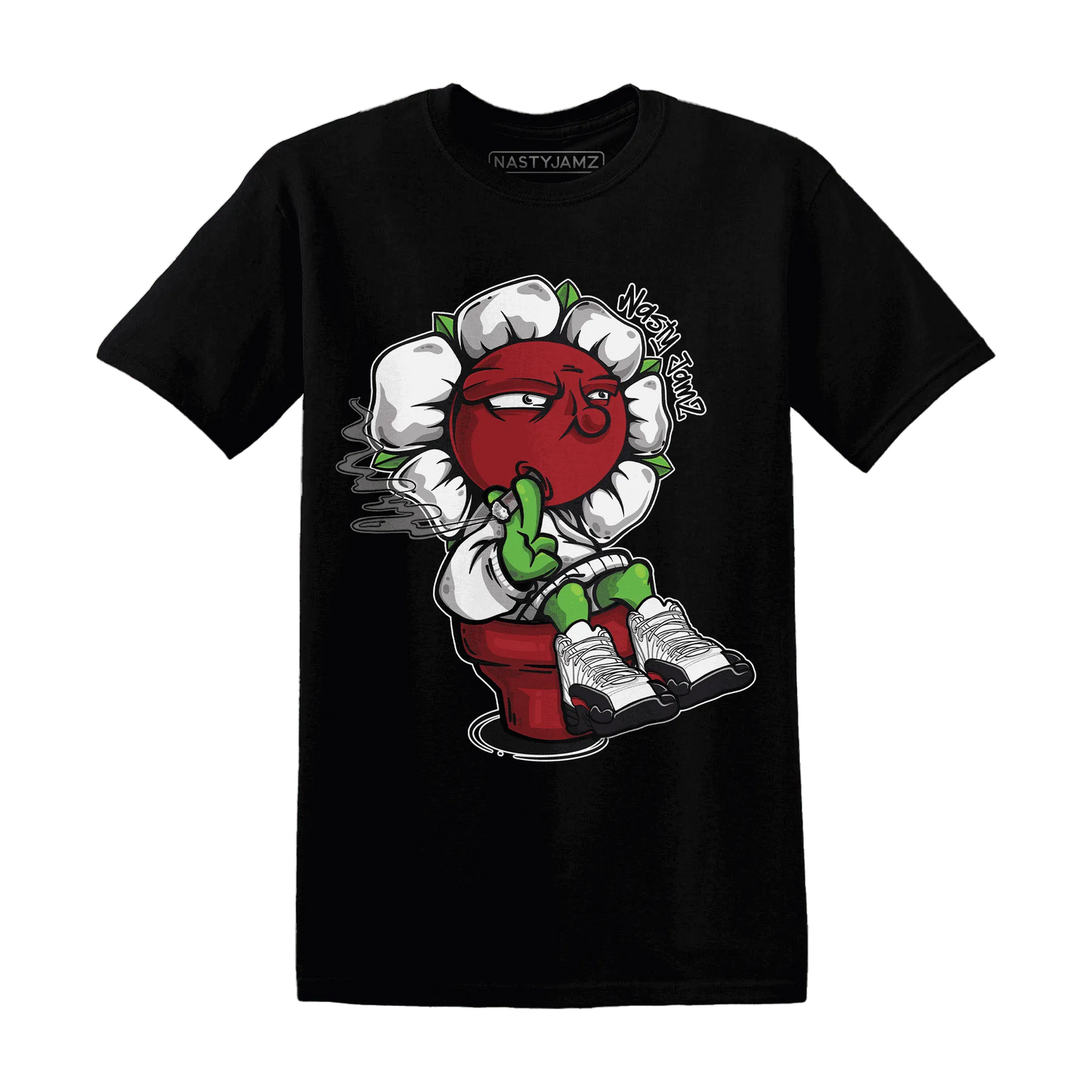 Retro-Red-Taxi-12s-T-Shirt-Match-Rebel-Bloom