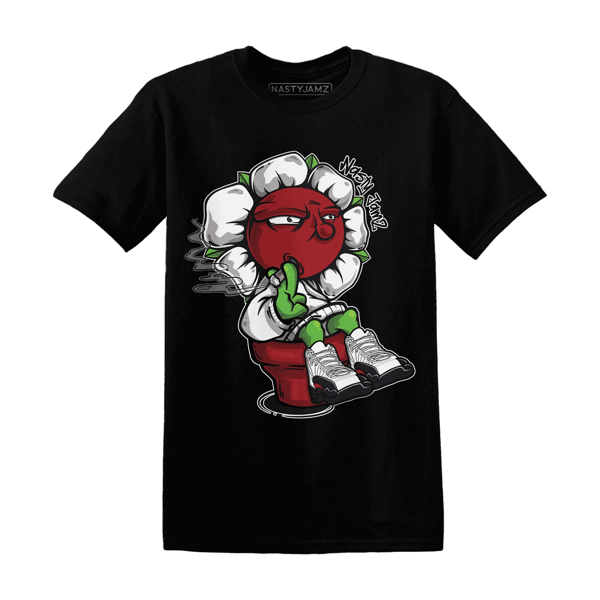 Retro-Red-Taxi-12s-T-Shirt-Match-Rebel-Bloom