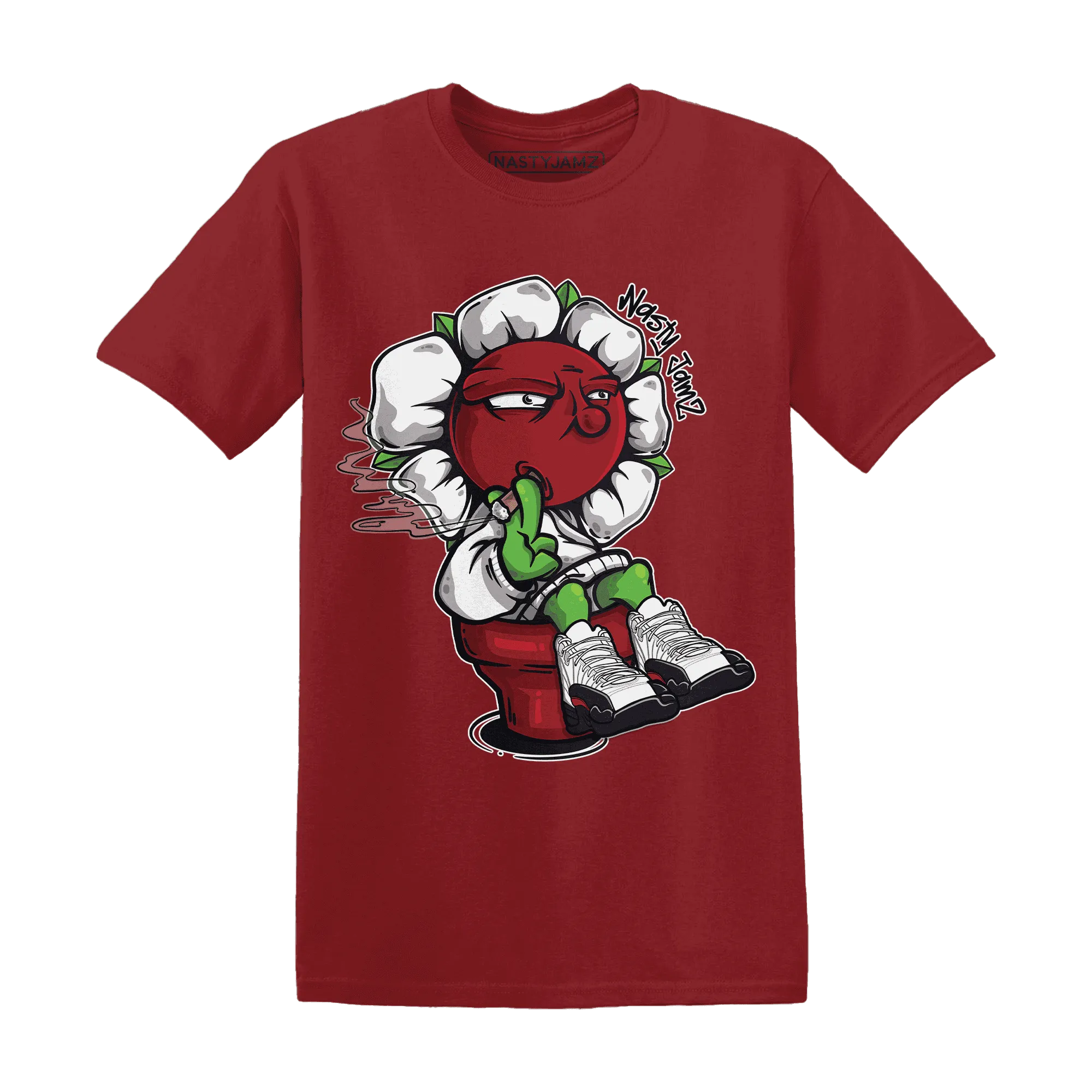 Retro-Red-Taxi-12s-T-Shirt-Match-Rebel-Bloom