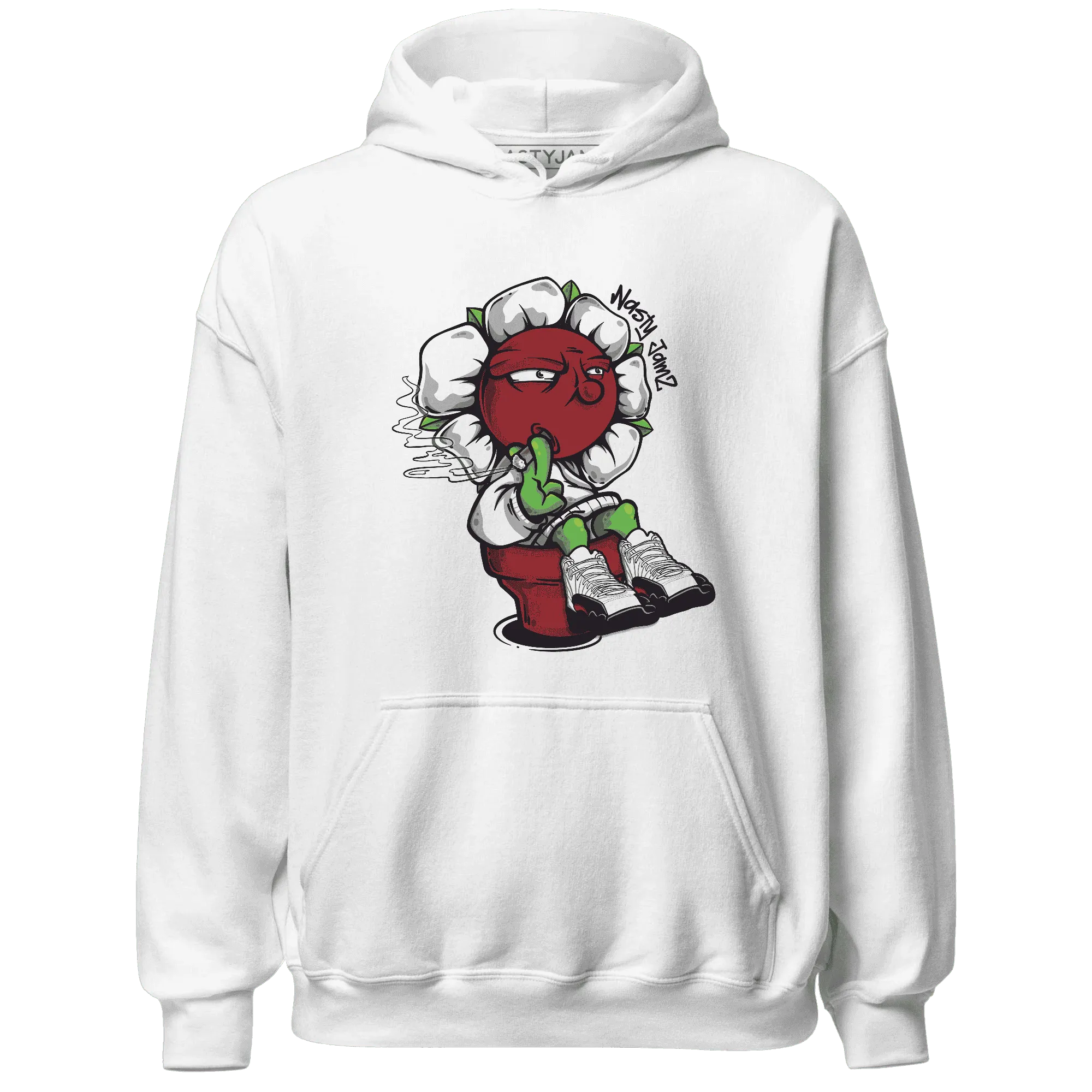 Retro-Red-Taxi-12s-Hoodie-Match-Rebel-Bloom