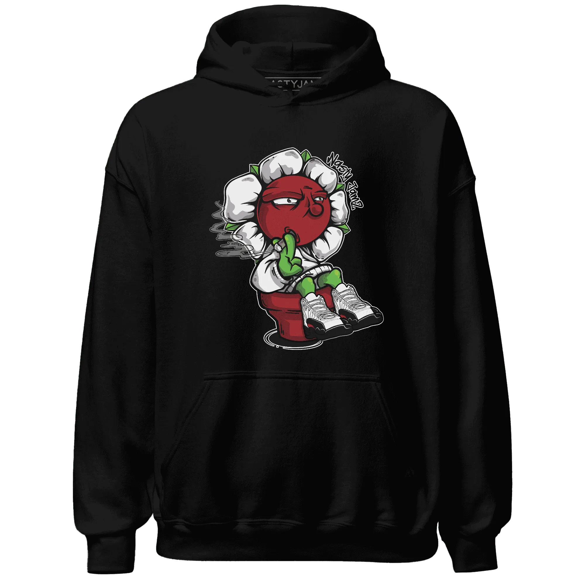 Retro-Red-Taxi-12s-Hoodie-Match-Rebel-Bloom