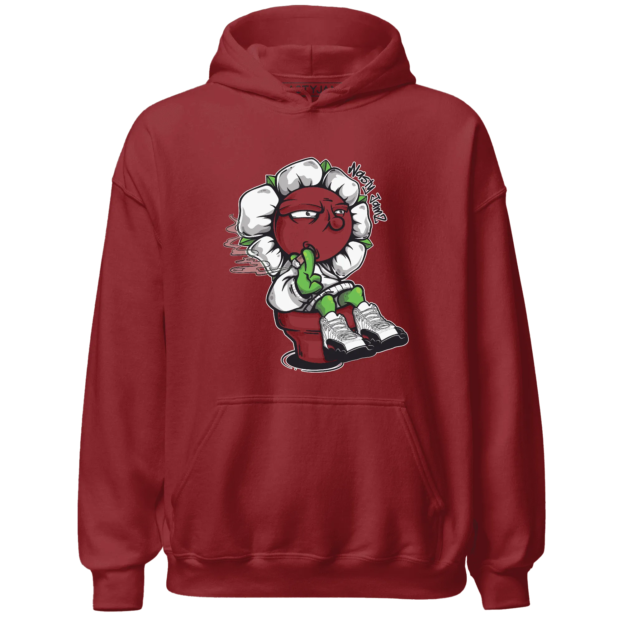 Retro-Red-Taxi-12s-Hoodie-Match-Rebel-Bloom