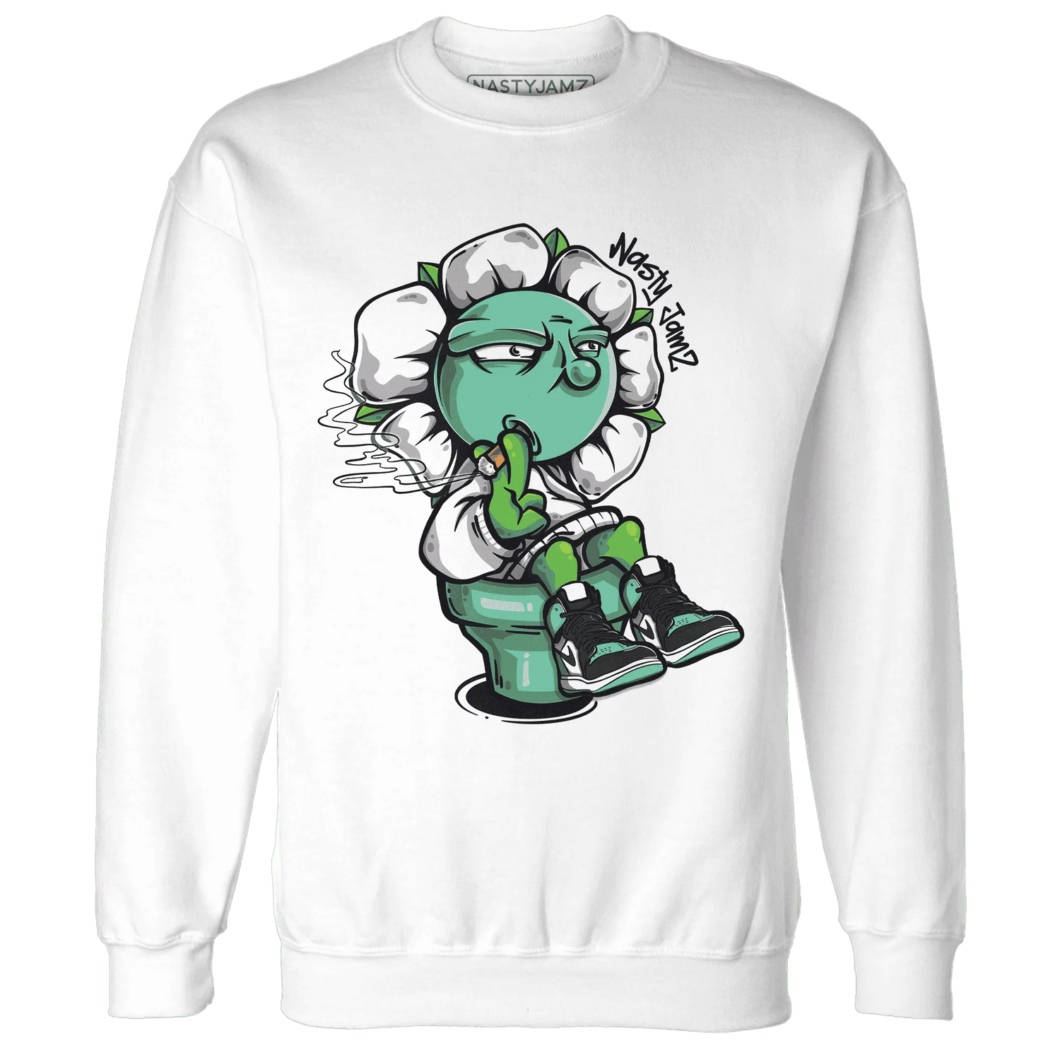 High-OG-Green-Glow-1s-Sweatshirt-Match-Rebel-Bloom