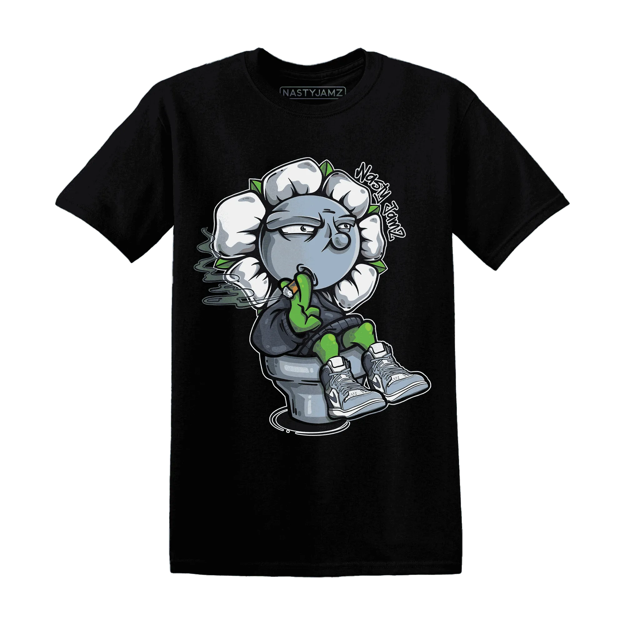 Mid-Diffused-Blue-Grey-1s-T-Shirt-Match-Rebel-Bloom