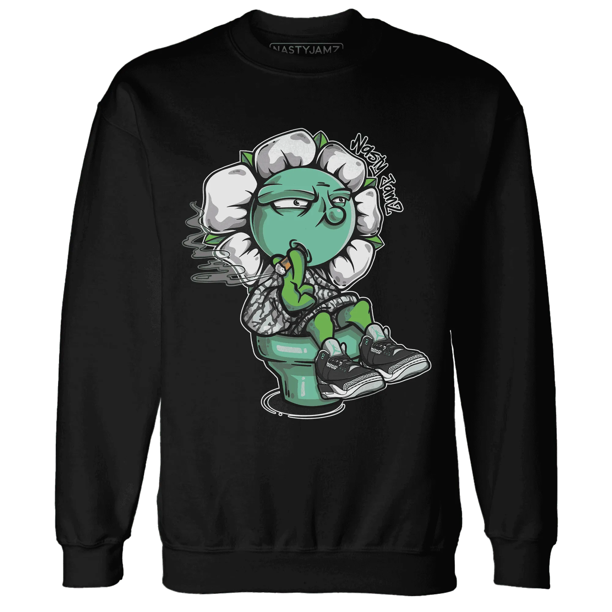 Green-Glow-3s-Sweatshirt-Match-Rebel-Bloom