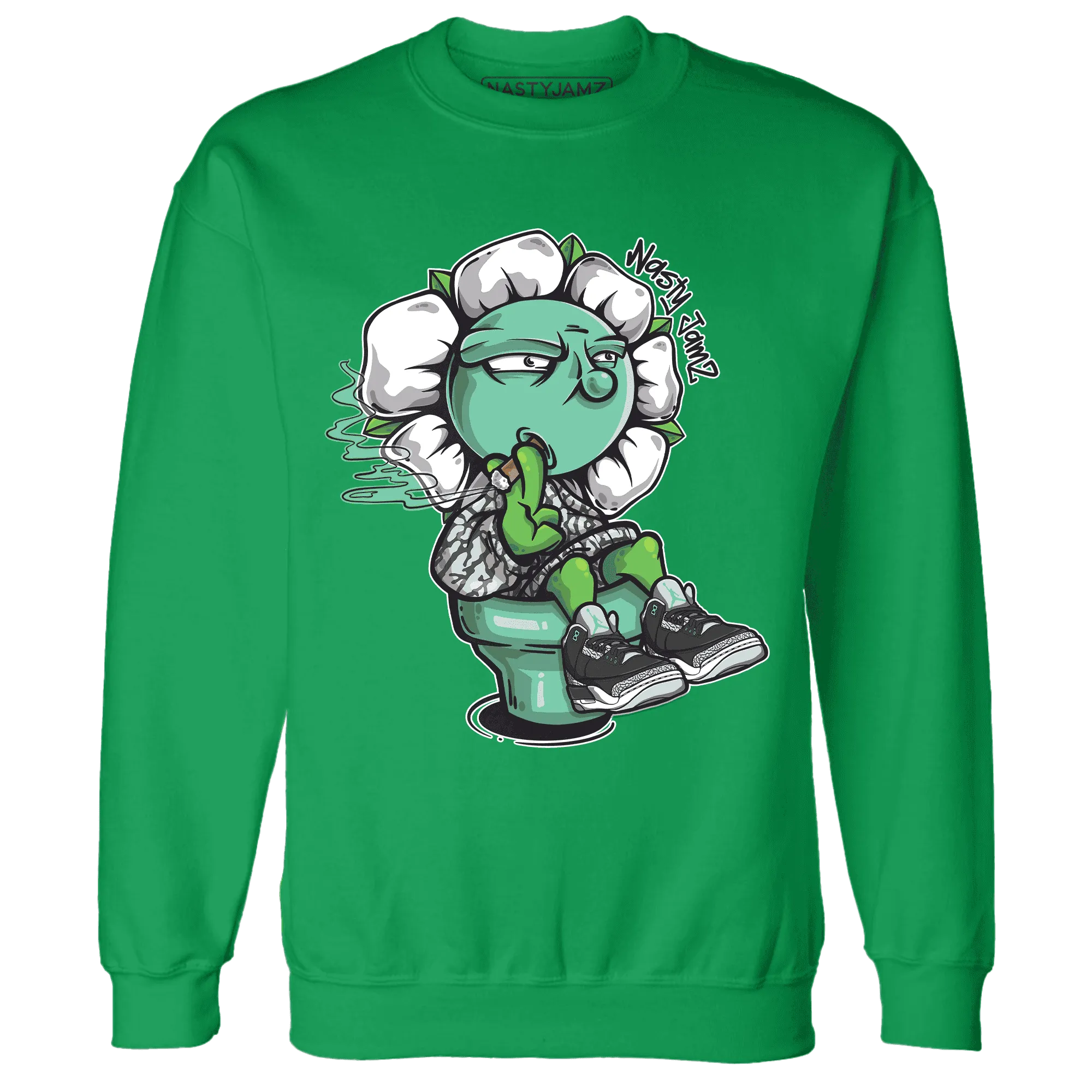 Green-Glow-3s-Sweatshirt-Match-Rebel-Bloom