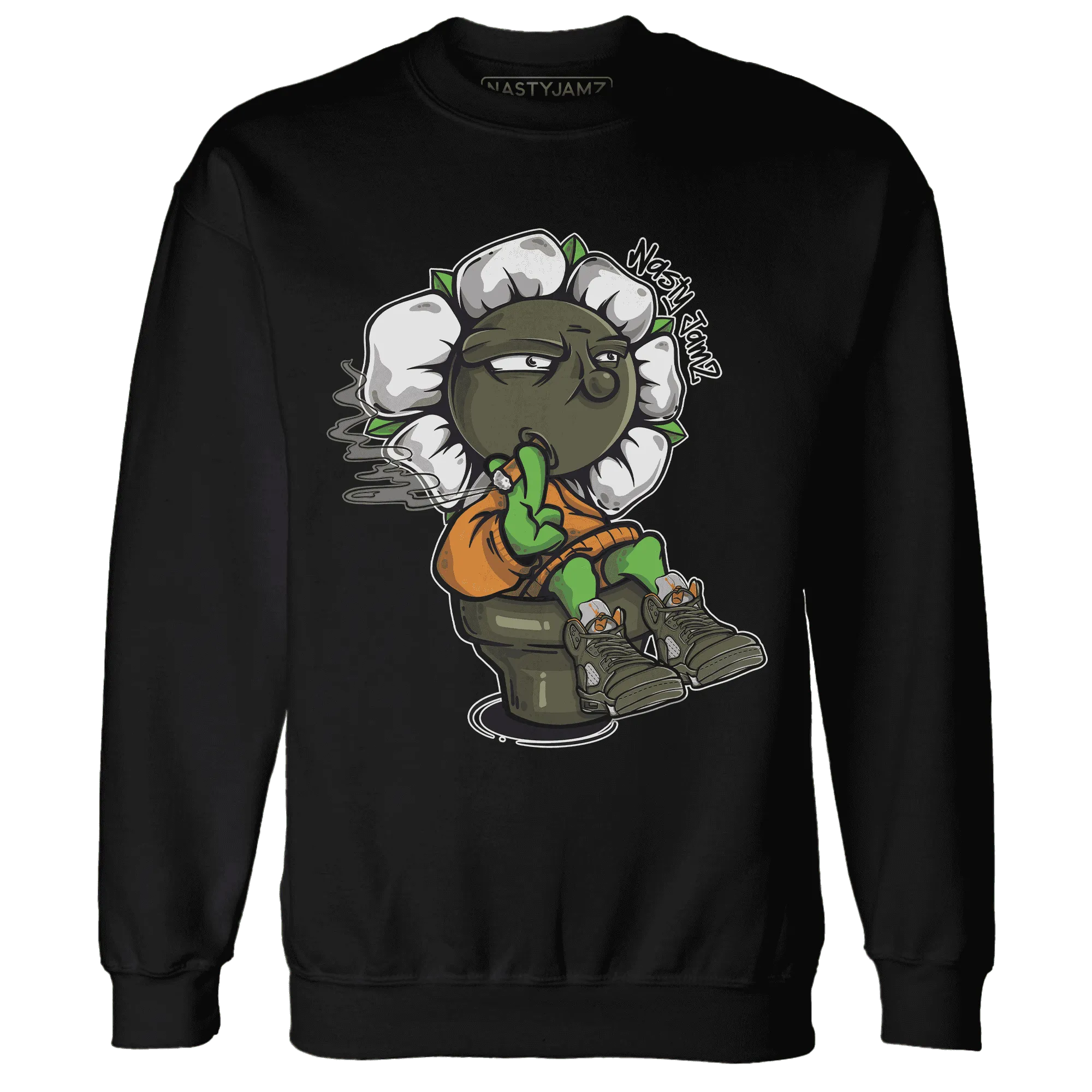 Olive-5s-Sweatshirt-Match-Rebel-Bloom