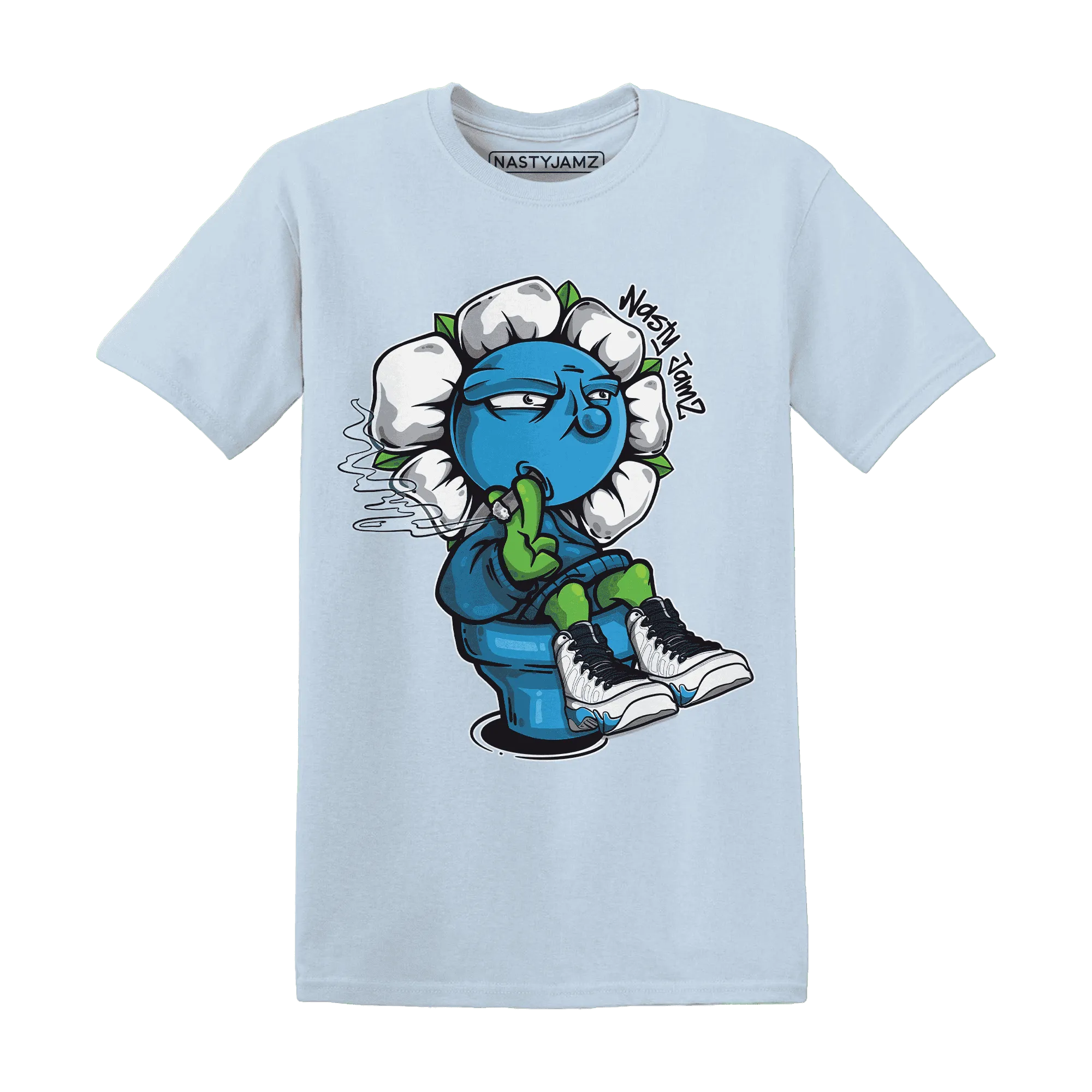 Powder-Blue-9s-T-Shirt-Match-Rebel-Bloom