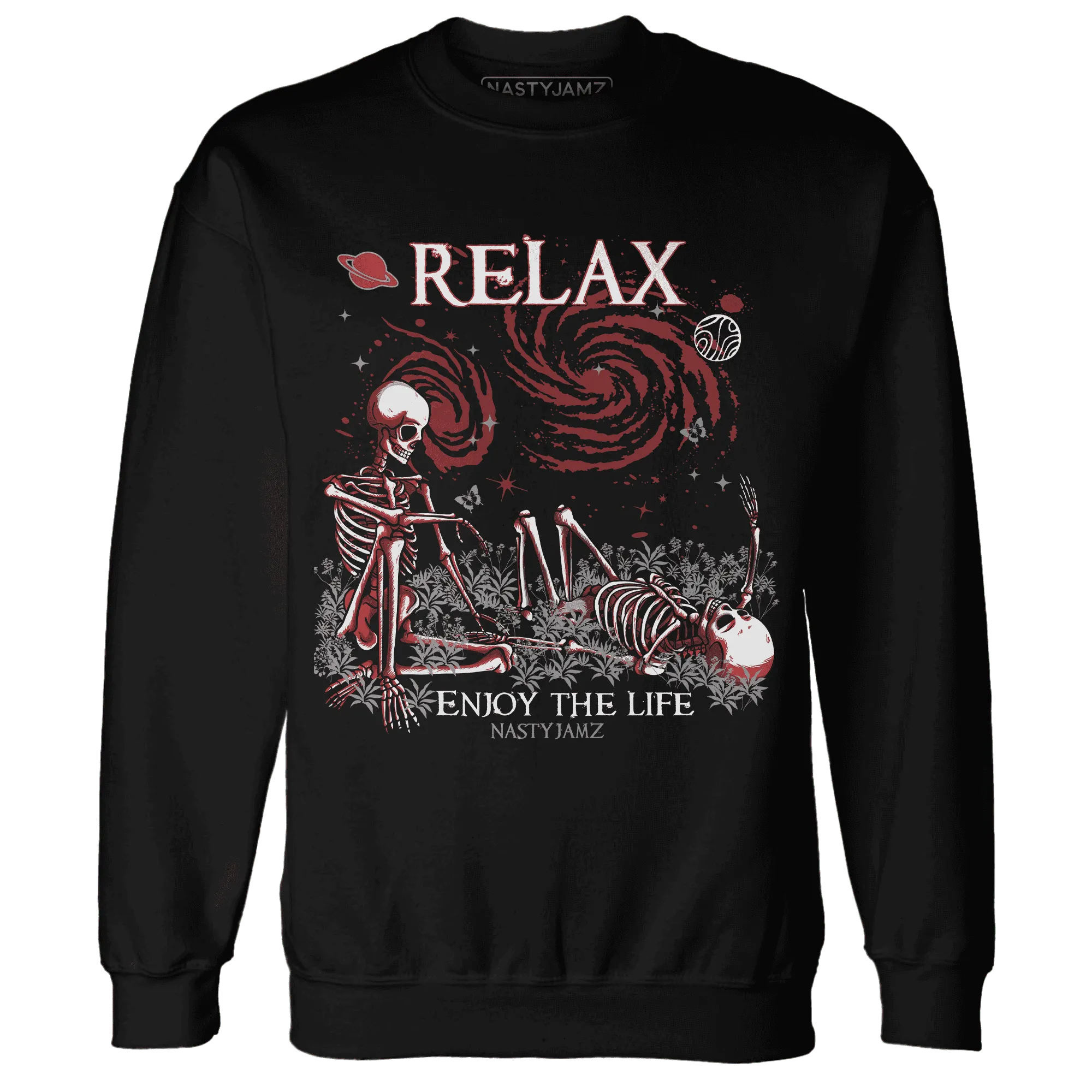 Black-Toe-Reimagined-Red-White-1s-Sweatshirt-Match-Relax