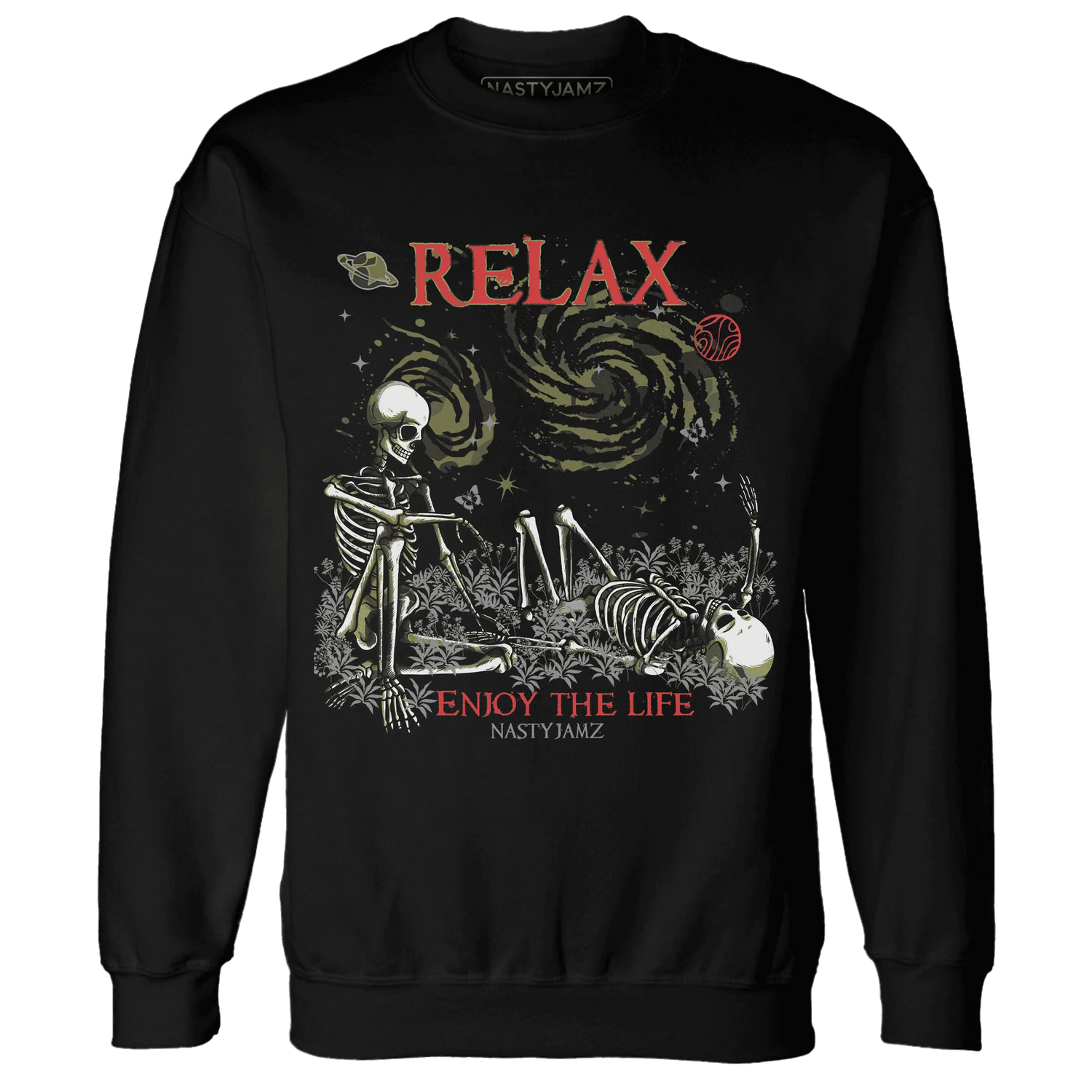 AM-90-Dark-Sage-Solar-Red-Sweatshirt-Match-Relax