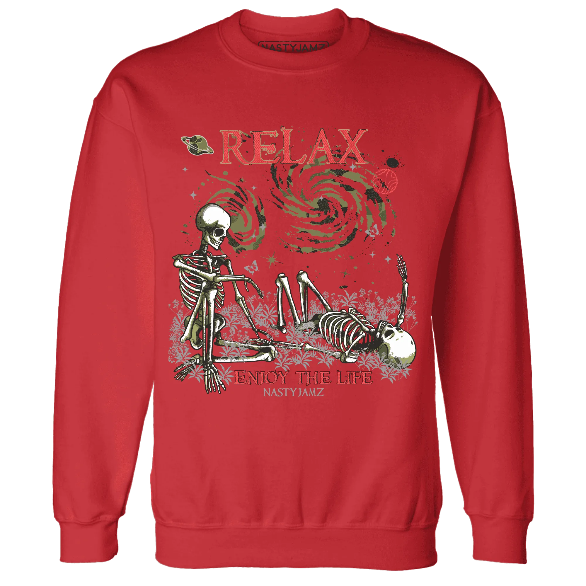 AM-90-Dark-Sage-Solar-Red-Sweatshirt-Match-Relax