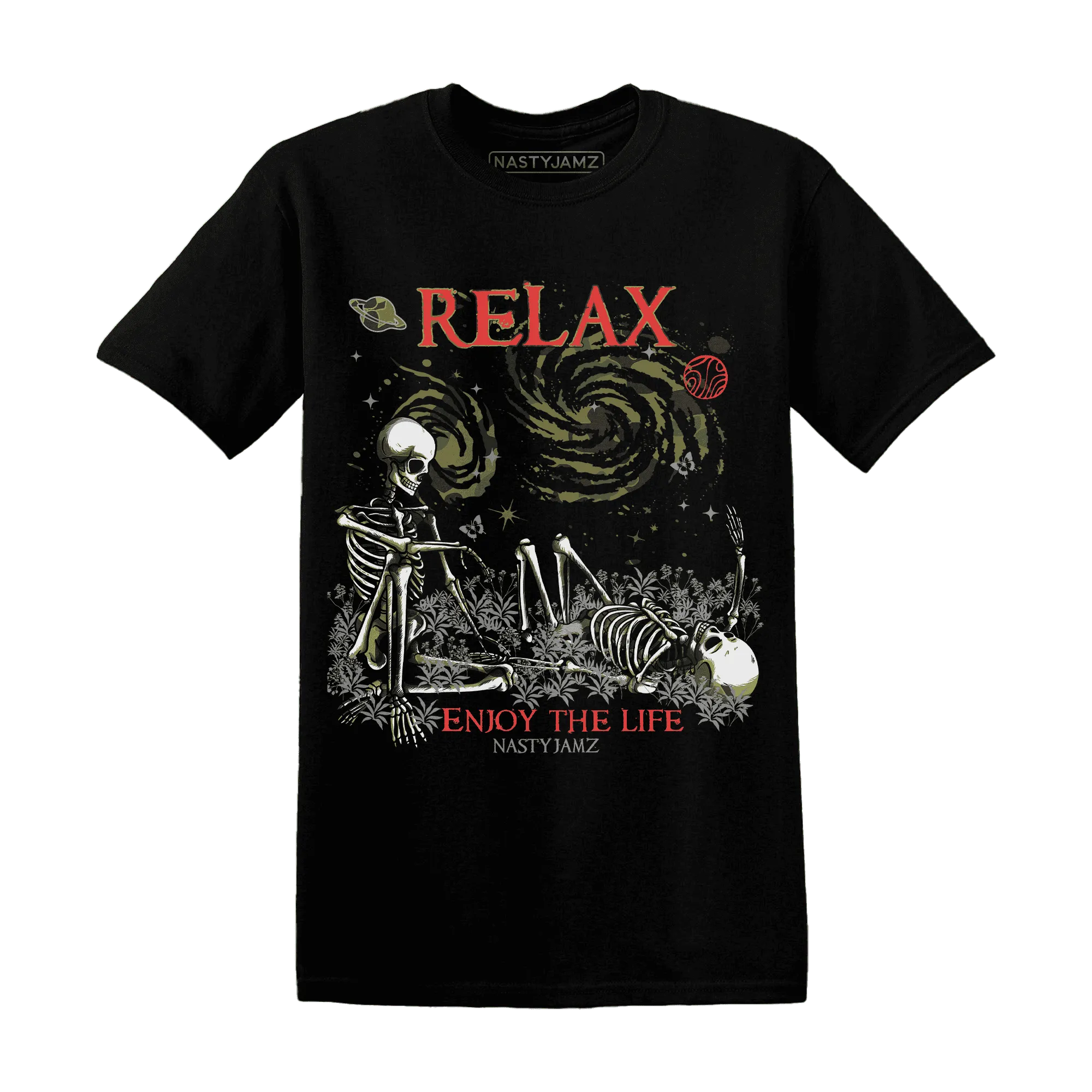 AM-90-Dark-Sage-Solar-Red-T-Shirt-Match-Relax
