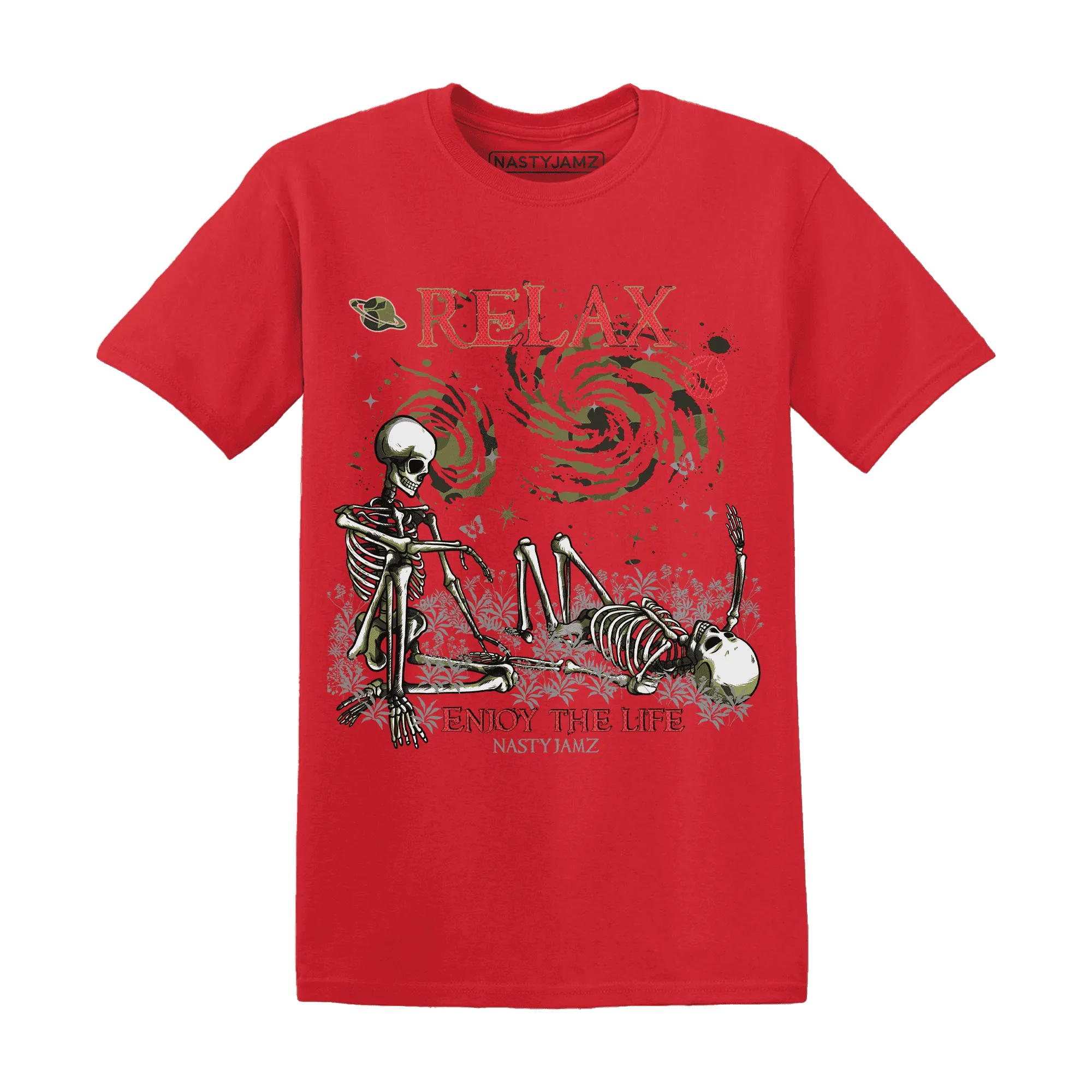 AM-90-Dark-Sage-Solar-Red-T-Shirt-Match-Relax