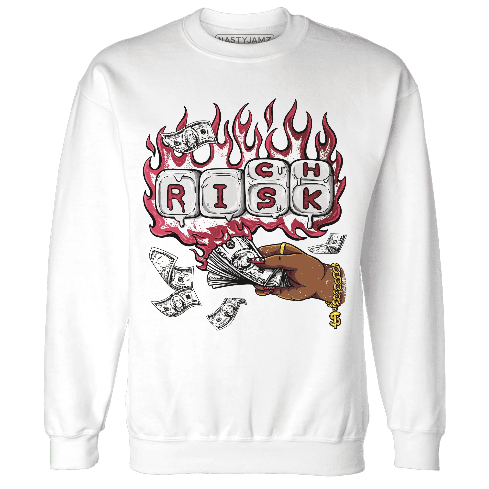 High-87-Metallic-Burgundy-1s-Sweatshirt-Match-Rich-Or-Risk