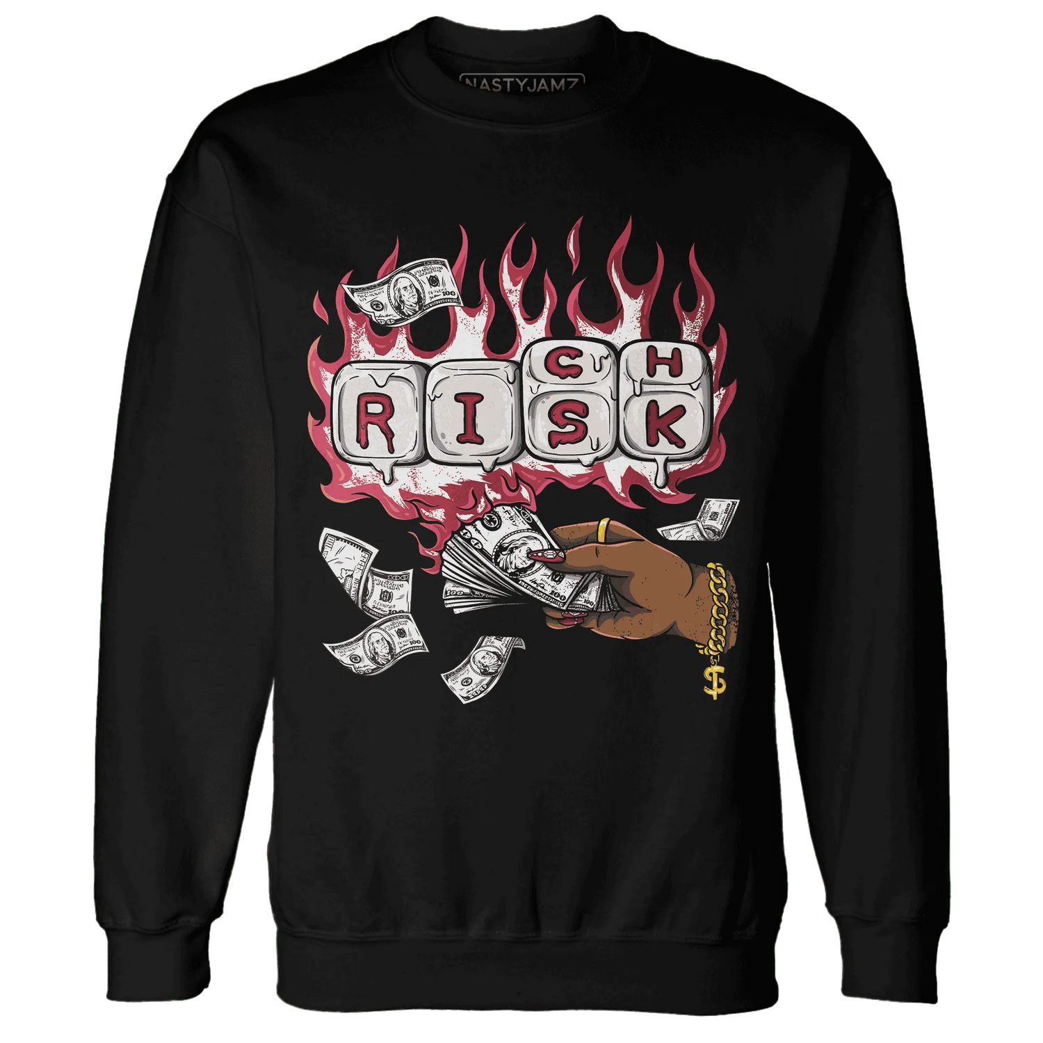 High-87-Metallic-Burgundy-1s-Sweatshirt-Match-Rich-Or-Risk